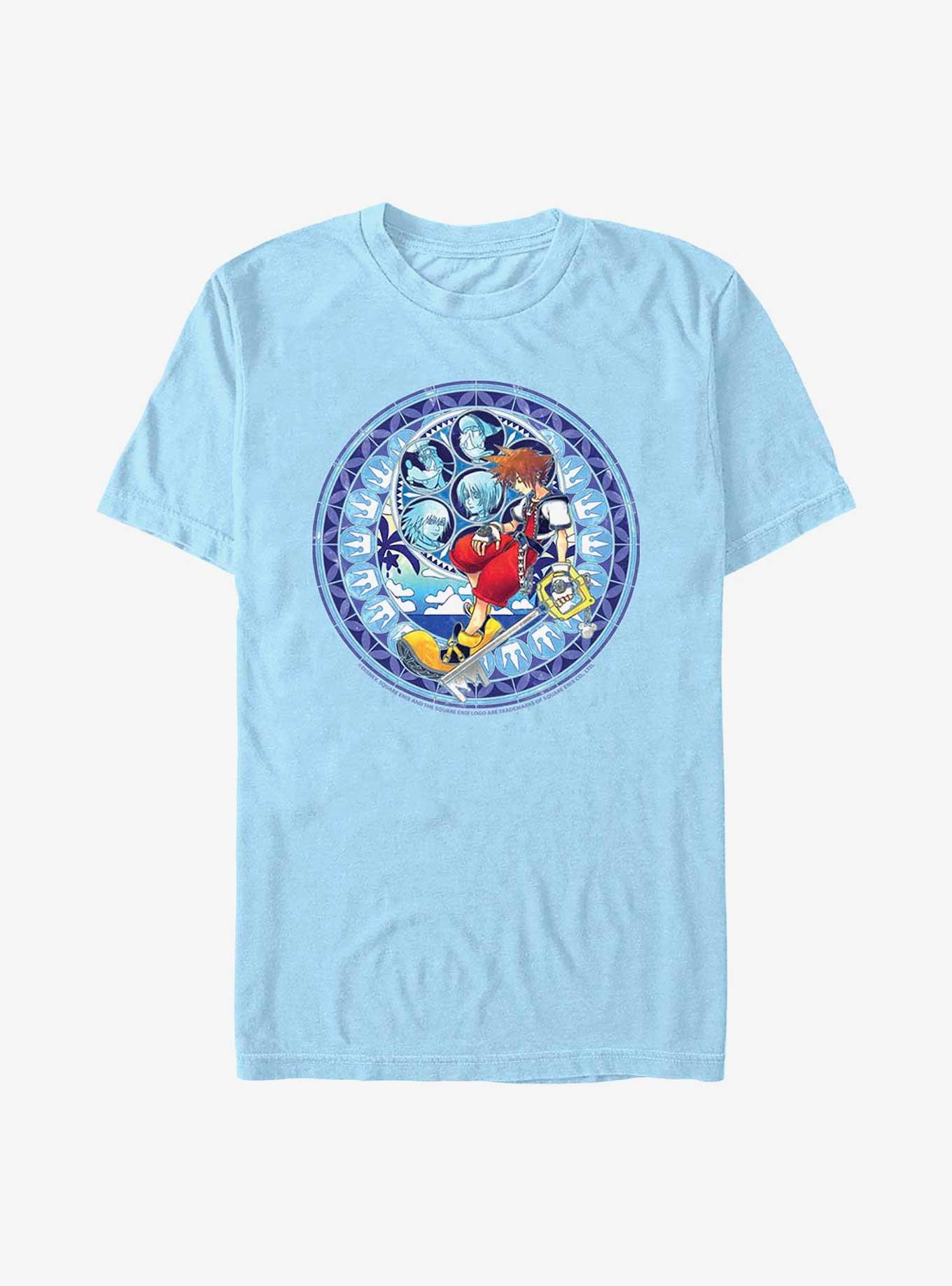 Disney Kingdom Hearts Stained Glass Sora T-Shirt, LT BLUE, hi-res