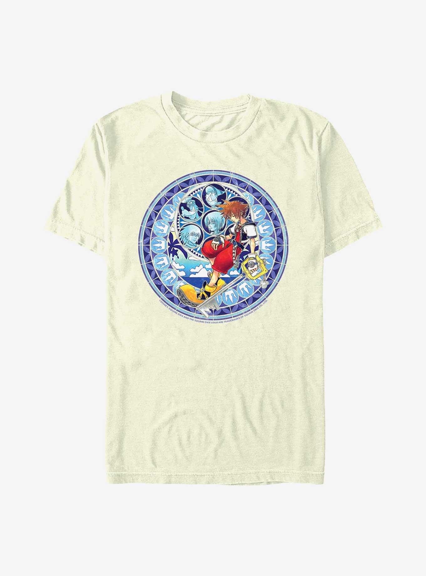 Disney Kingdom Hearts Stained Glass Sora T-Shirt, NATURAL, hi-res