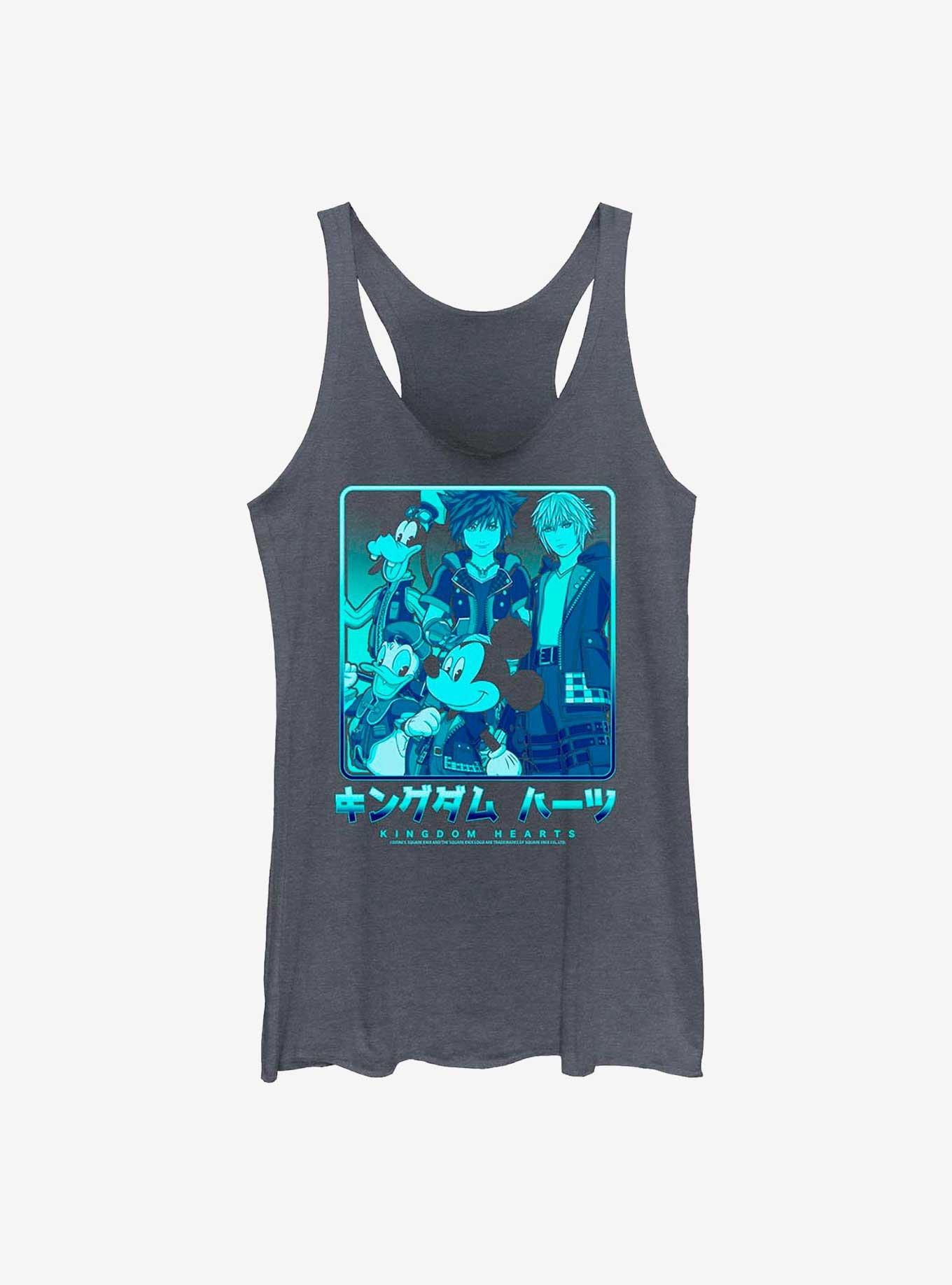 Disney Kingdom Hearts Keyblade Characters Girls Tank, NAVY HTR, hi-res