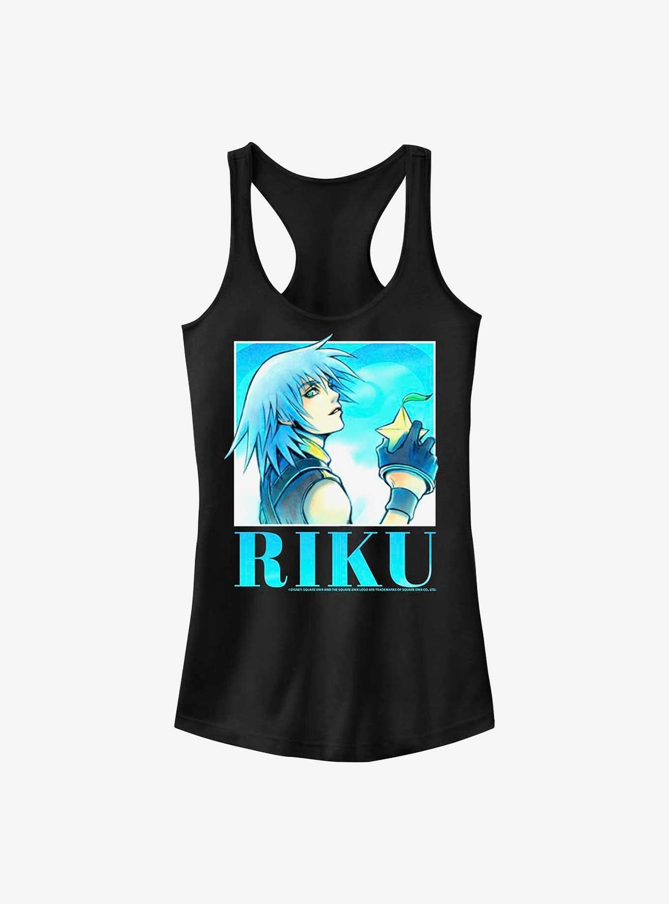 Disney Kingdom Hearts Riku Heart Throb Girls Tank, BLACK, hi-res