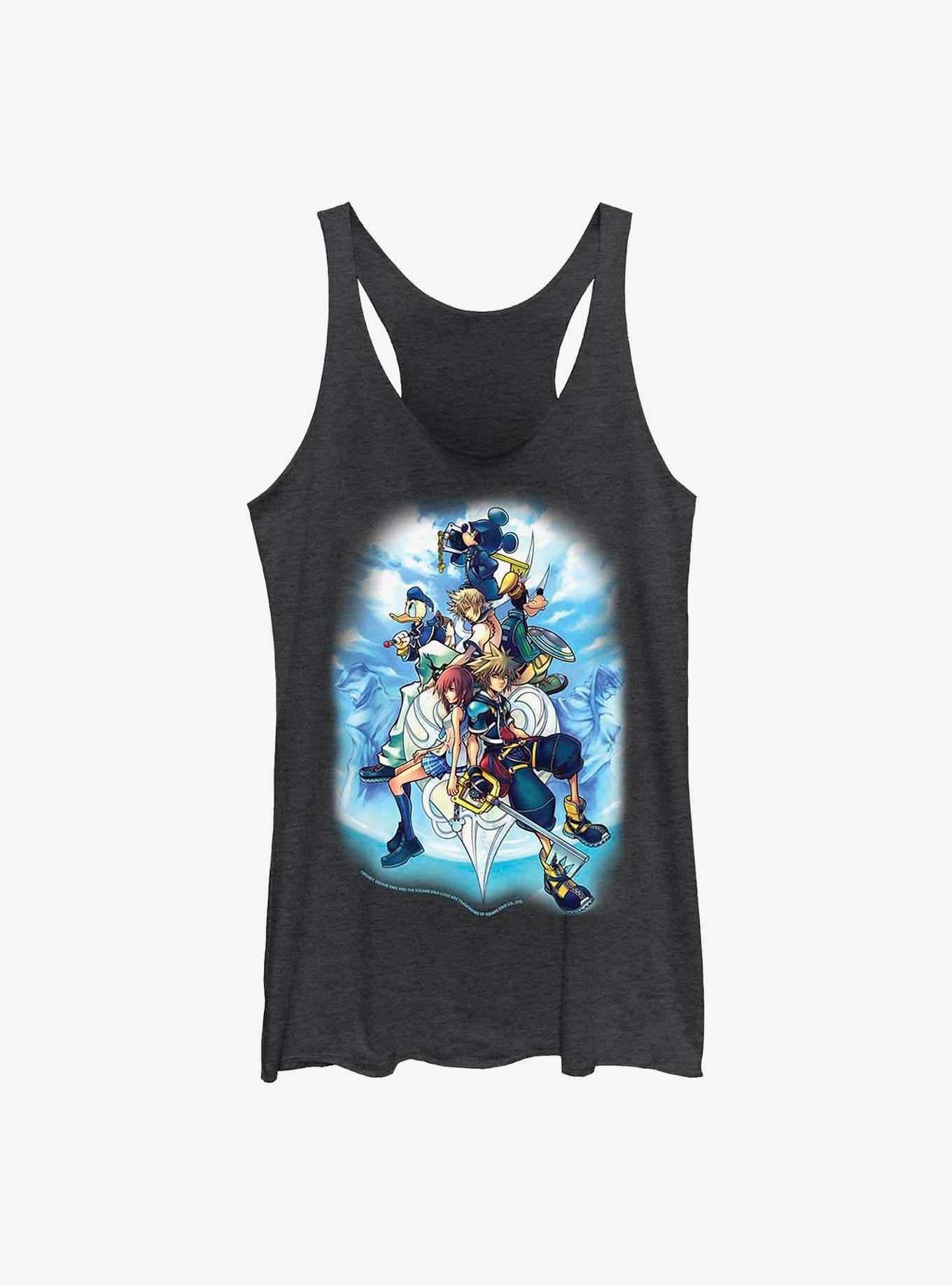 Disney Kingdom Hearts Sky Group Girls Tank, BLK HTR, hi-res