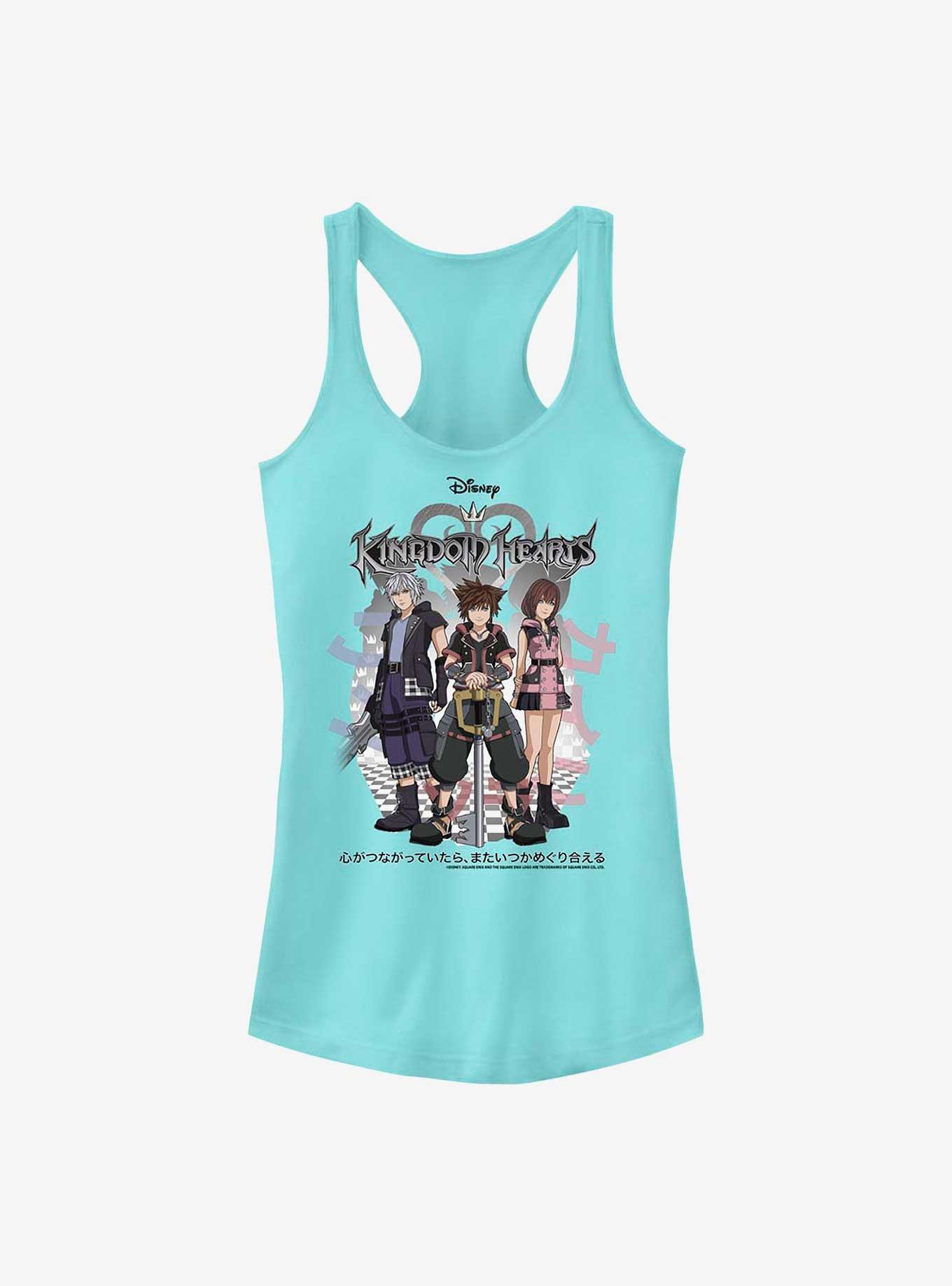 Disney Kingdom Hearts Sora Japanese Text Group Girls Tank