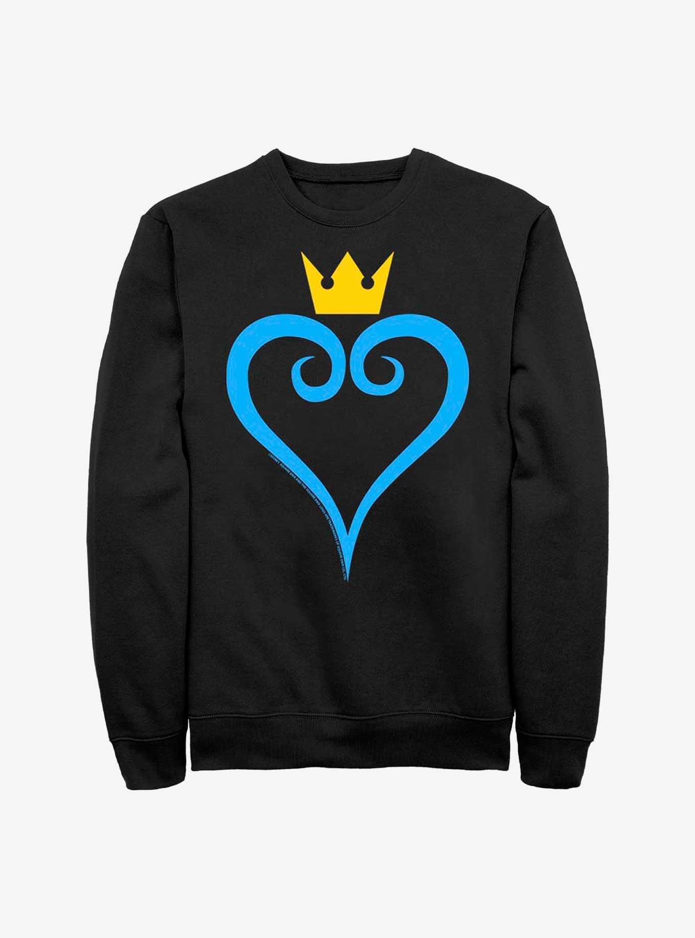 Disney Kingdom Hearts Heart And Crown Crew Sweatshirt, , hi-res