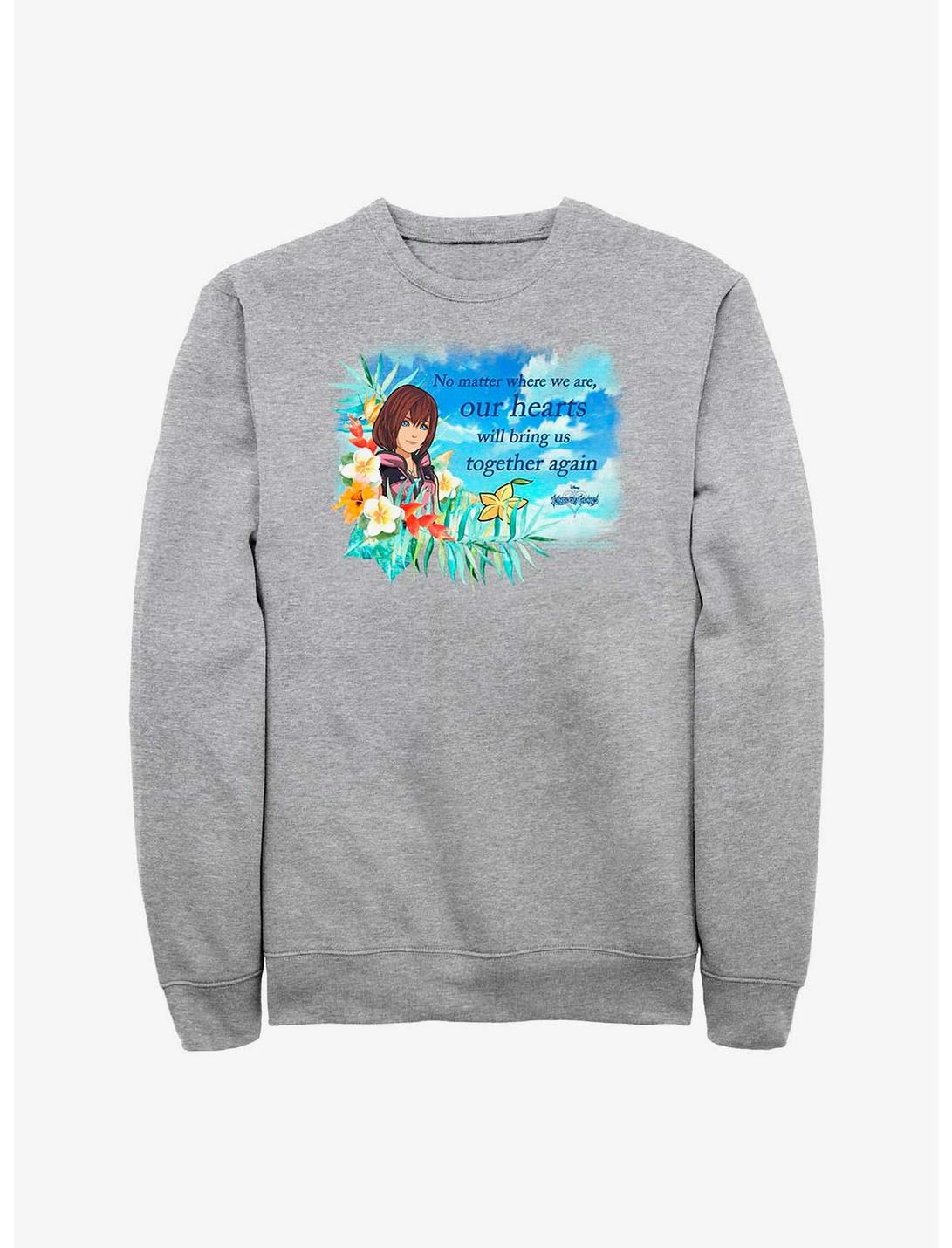 Disney Kingdom Hearts Kairi Floral Crew Sweatshirt, ATH HTR, hi-res