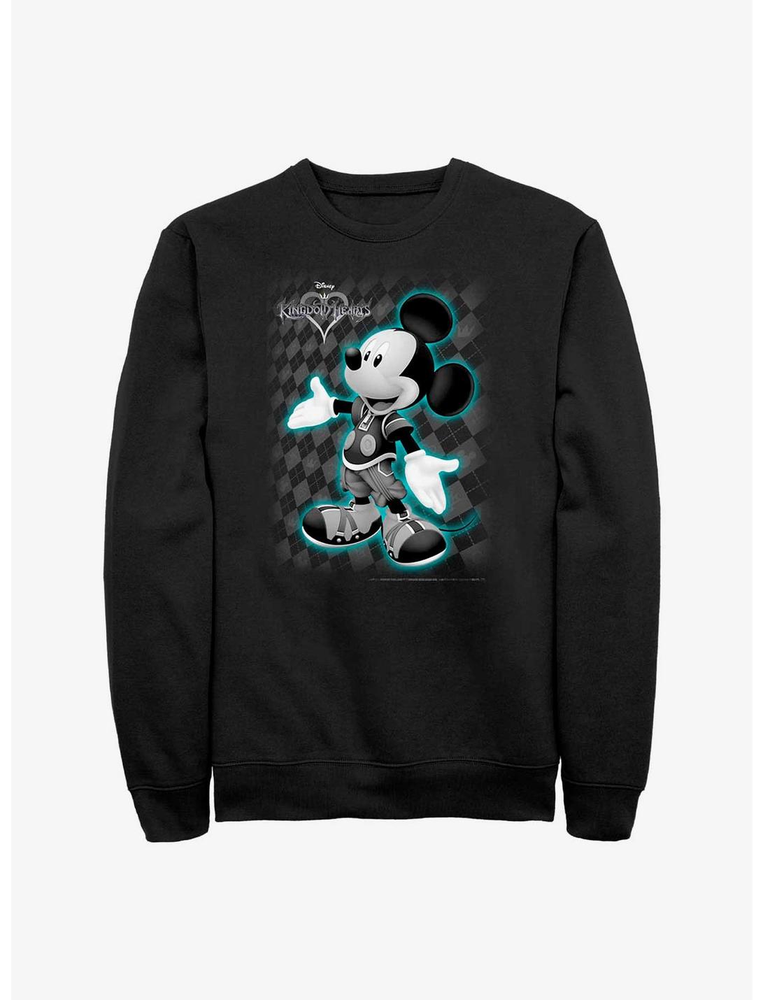 Disney Kingdom Hearts Mickey Pose Crew Sweatshirt, BLACK, hi-res