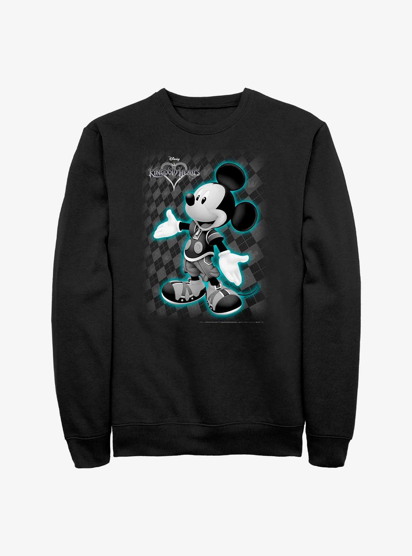 Disney Kingdom Hearts Mickey Pose Crew Sweatshirt, BLACK, hi-res