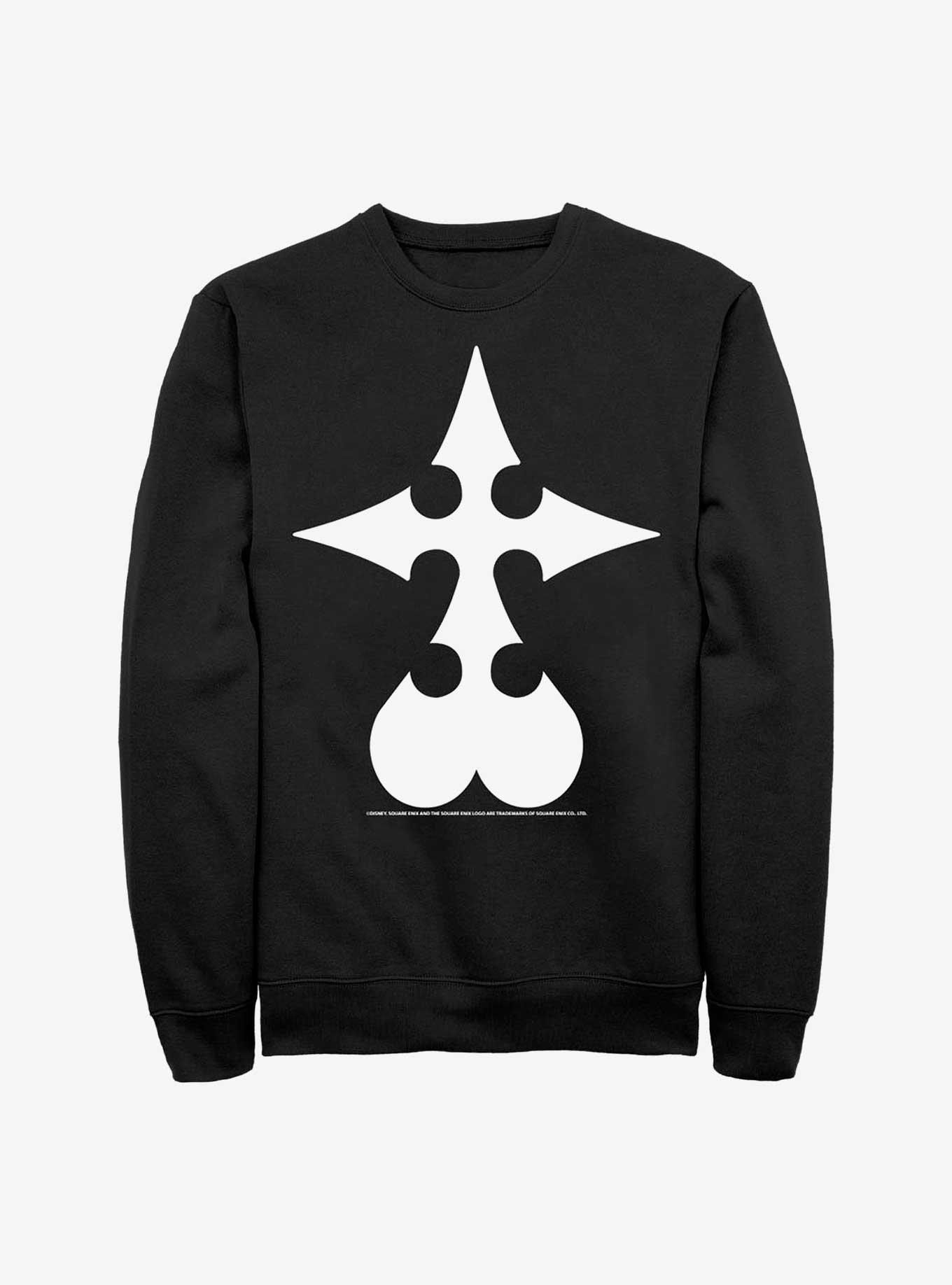 Disney Kingdom Hearts Nobody Symbol Crew Sweatshirt, BLACK, hi-res