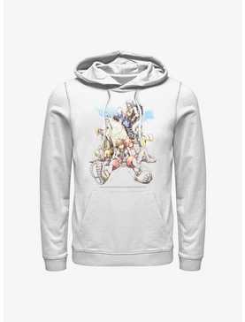 Disney Kingdom Hearts Group In The Clouds Hoodie, WHITE, hi-res