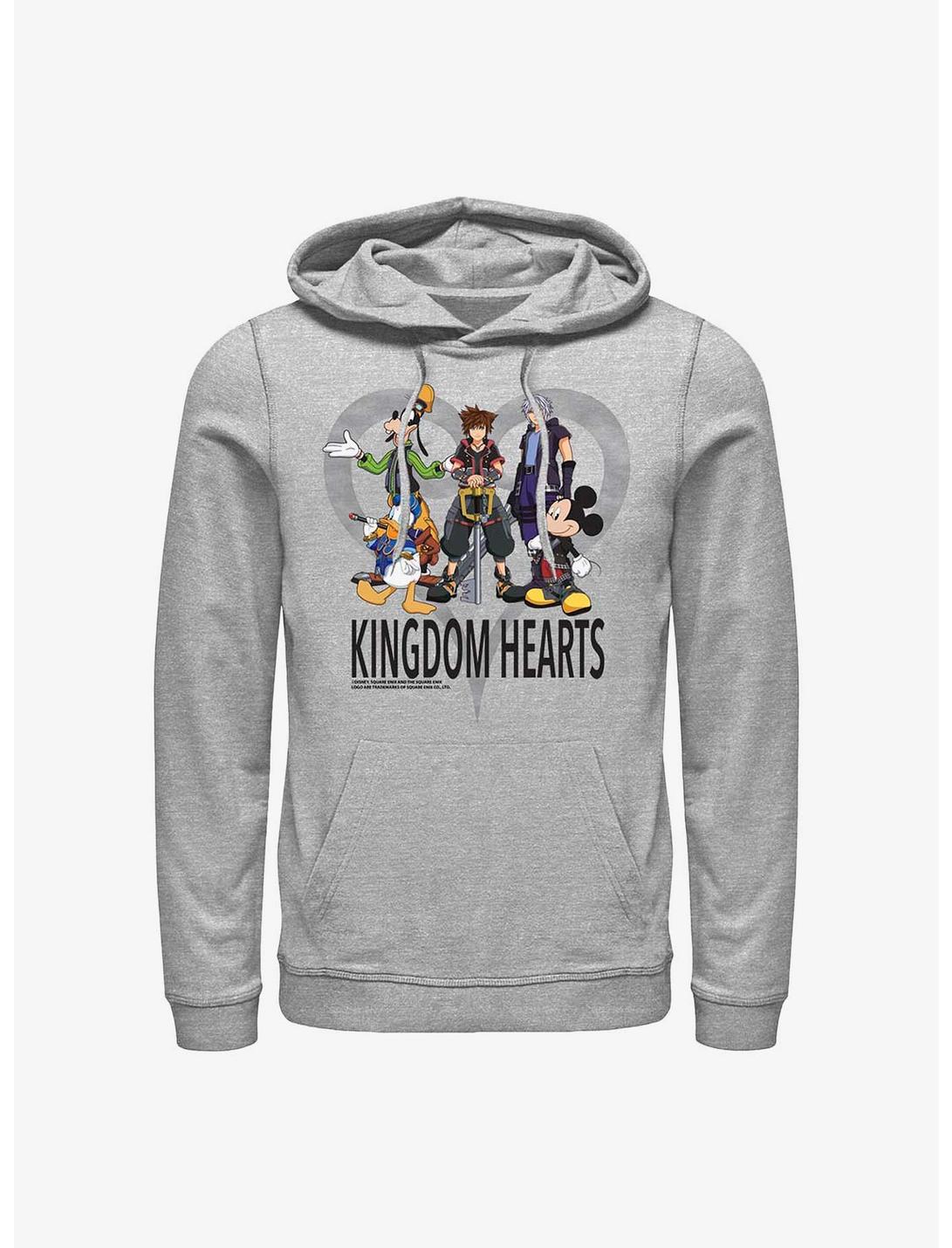 Disney Kingdom Hearts Heart Frame Hoodie, ATH HTR, hi-res