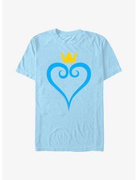 Disney Kingdom Hearts Heart And Crown T-Shirt, LT BLUE, hi-res