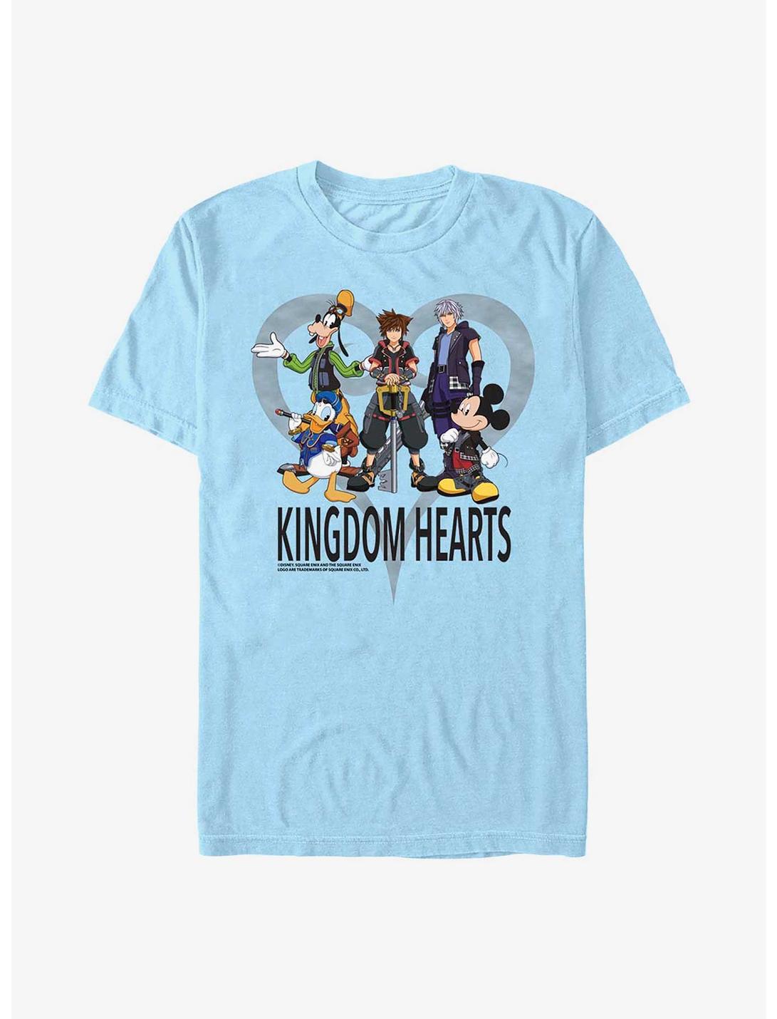 Disney Kingdom Hearts Heart Frame T-Shirt, LT BLUE, hi-res