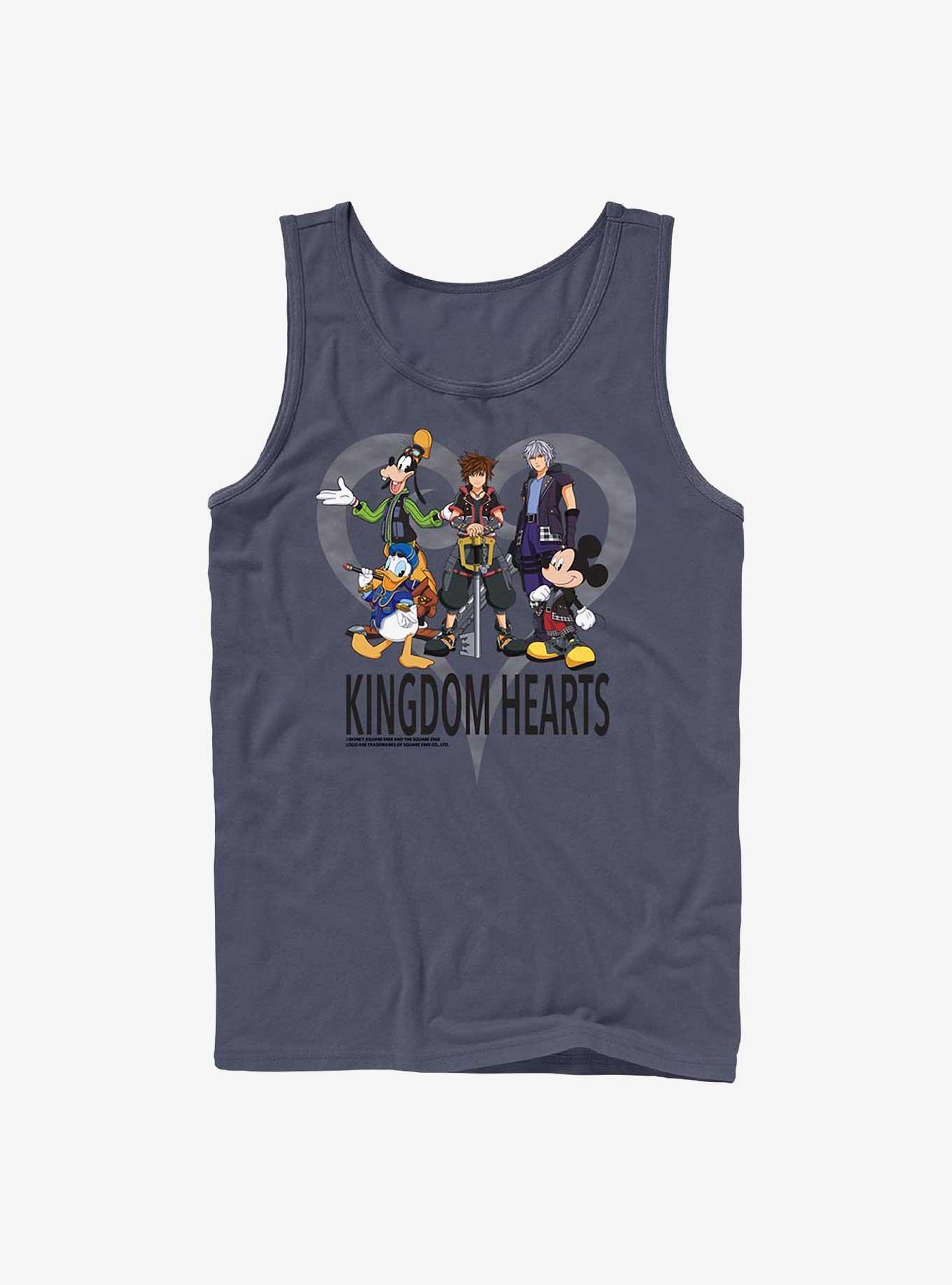 Disney Kingdom Hearts Heart Frame Tank, NAVY, hi-res