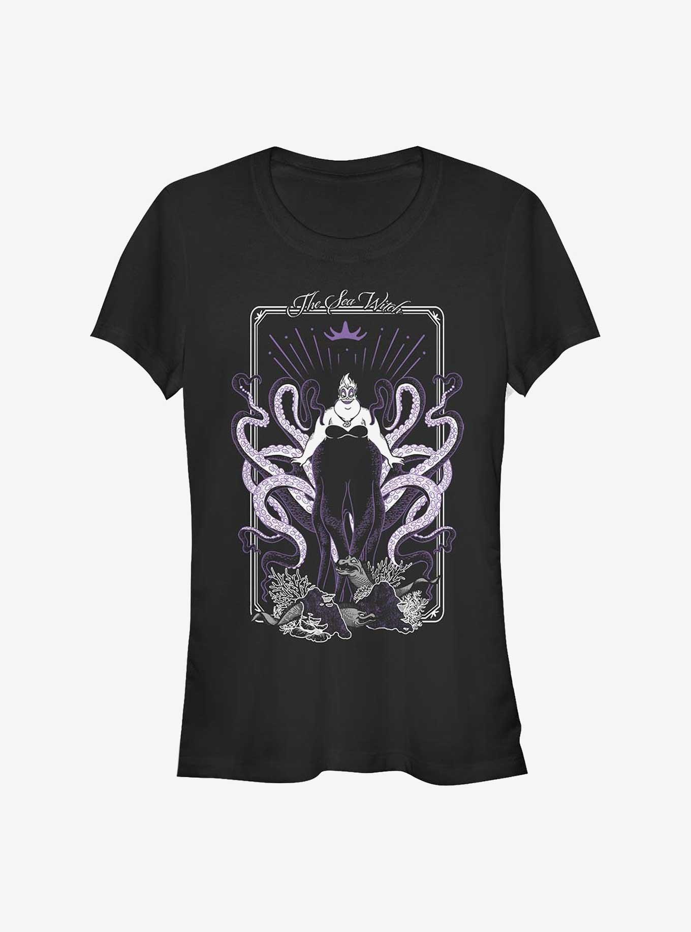 Disney The Little Mermaid Tough Witch Tarot Girls T-Shirt, BLACK, hi-res