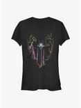 Disney Maleficent Drawn Out Girls T-Shirt, BLACK, hi-res