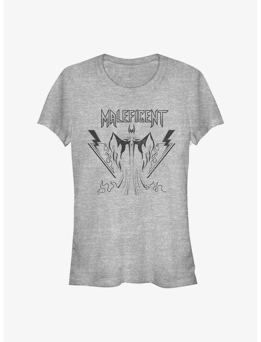 Disney Sleeping Beauty Maleficent Metal Rock Mistress Outline Girls T-Shirt, ATH HTR, hi-res