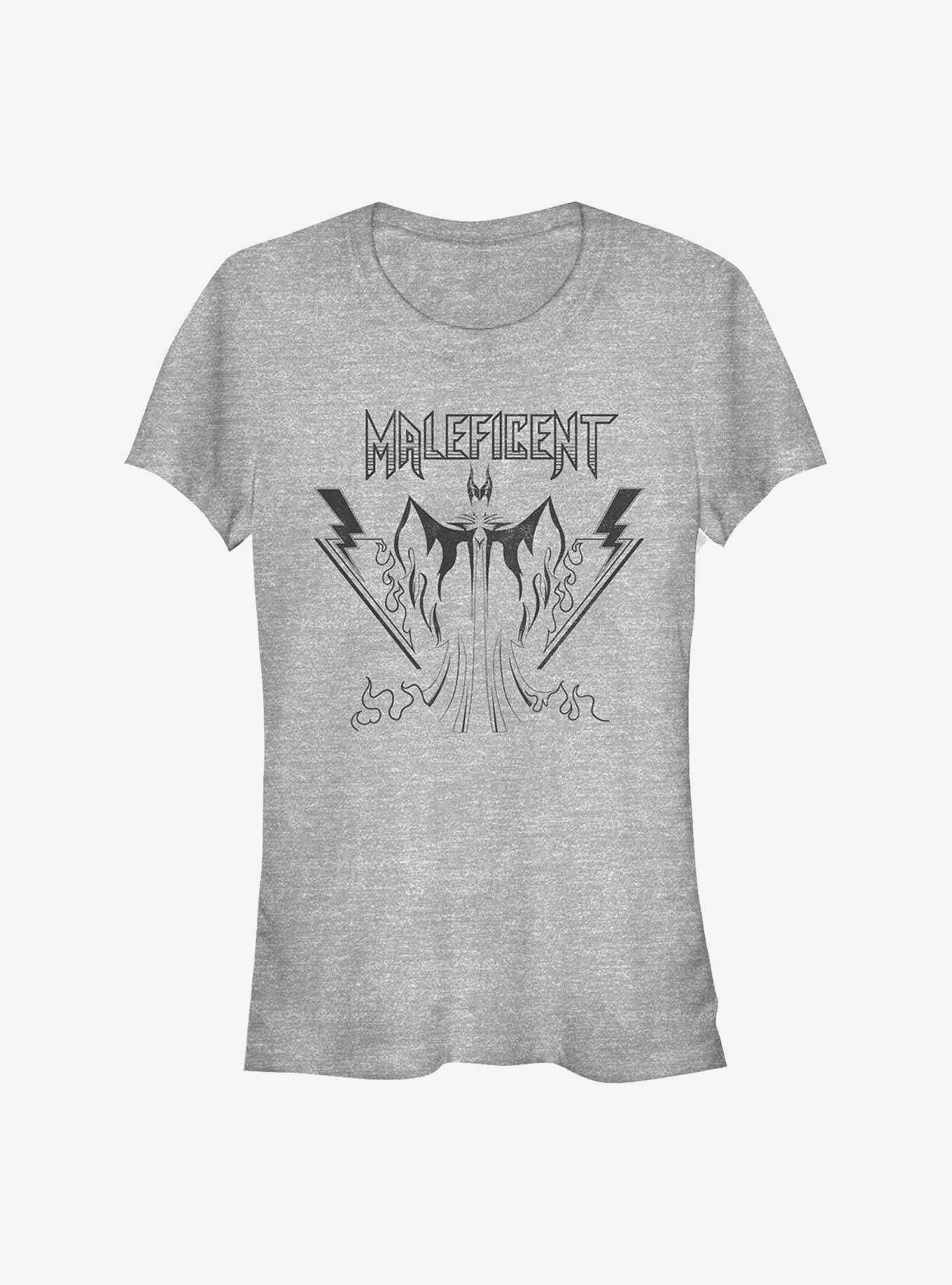 Disney Sleeping Beauty Maleficent Metal Rock Mistress Outline Girls T-Shirt, ATH HTR, hi-res