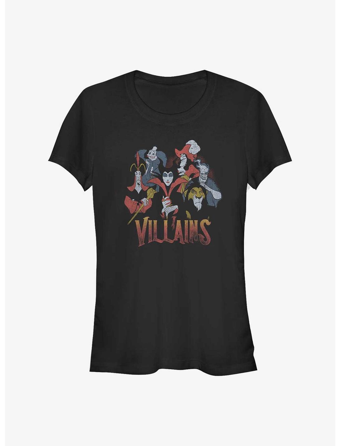 Disney Villains Villains Vintage Girls T-Shirt, BLACK, hi-res
