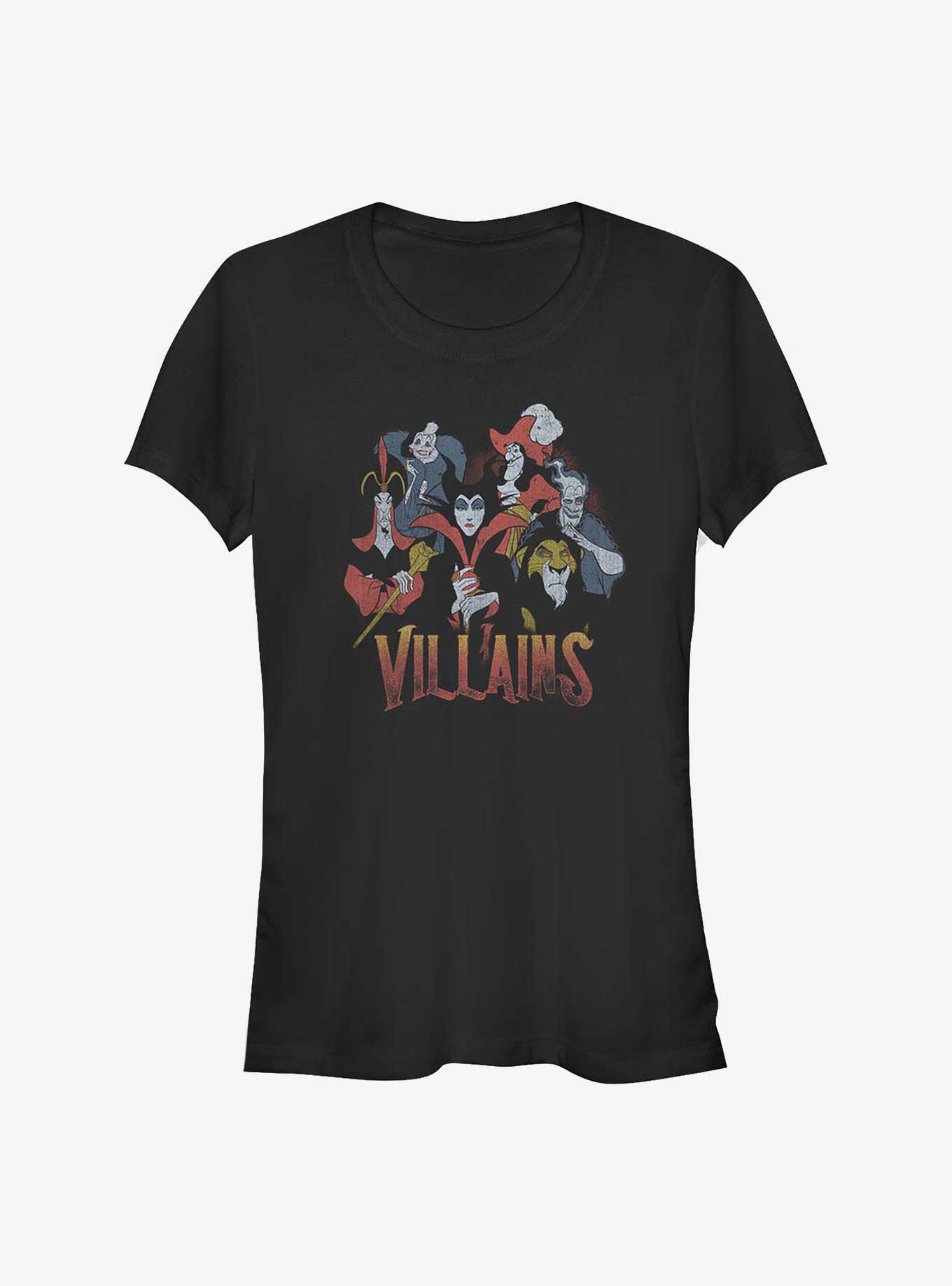 Disney Villains Villains Vintage Girls T-Shirt, BLACK, hi-res