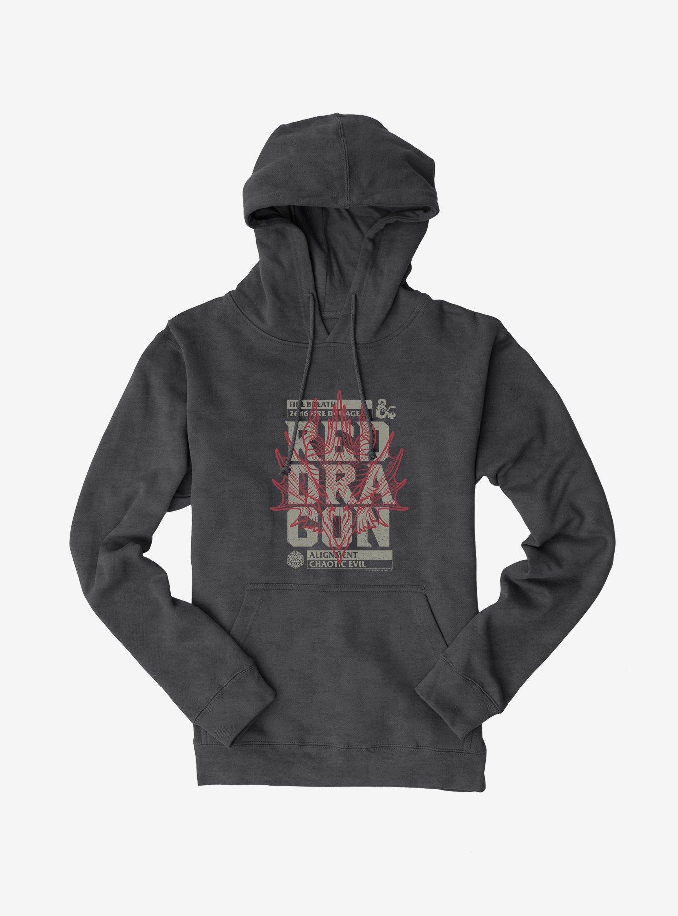 Dungeons & Dragons Chaotic Evil Retro Competition Cards Hoodie, CHARCOAL HEATHER, hi-res