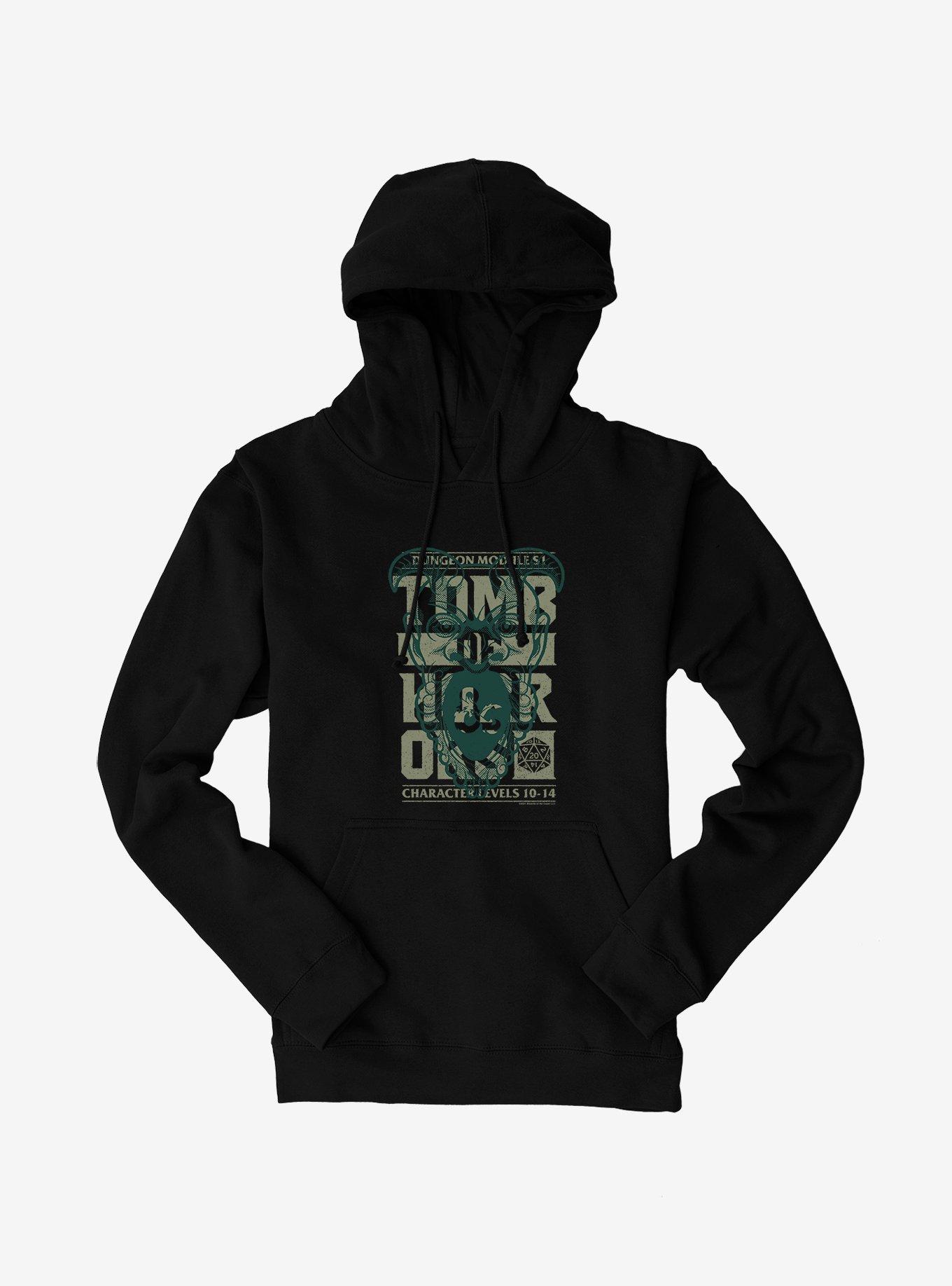 Dungeons & Dragons Tomb Hour Retro Competition Cards Hoodie, BLACK, hi-res