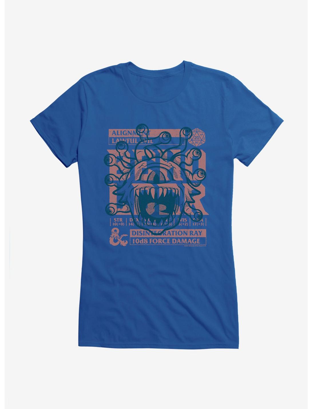 Dungeons & Dragons Disentegration Ray Retro Competition Cards Girls T-Shirt, ROYAL, hi-res