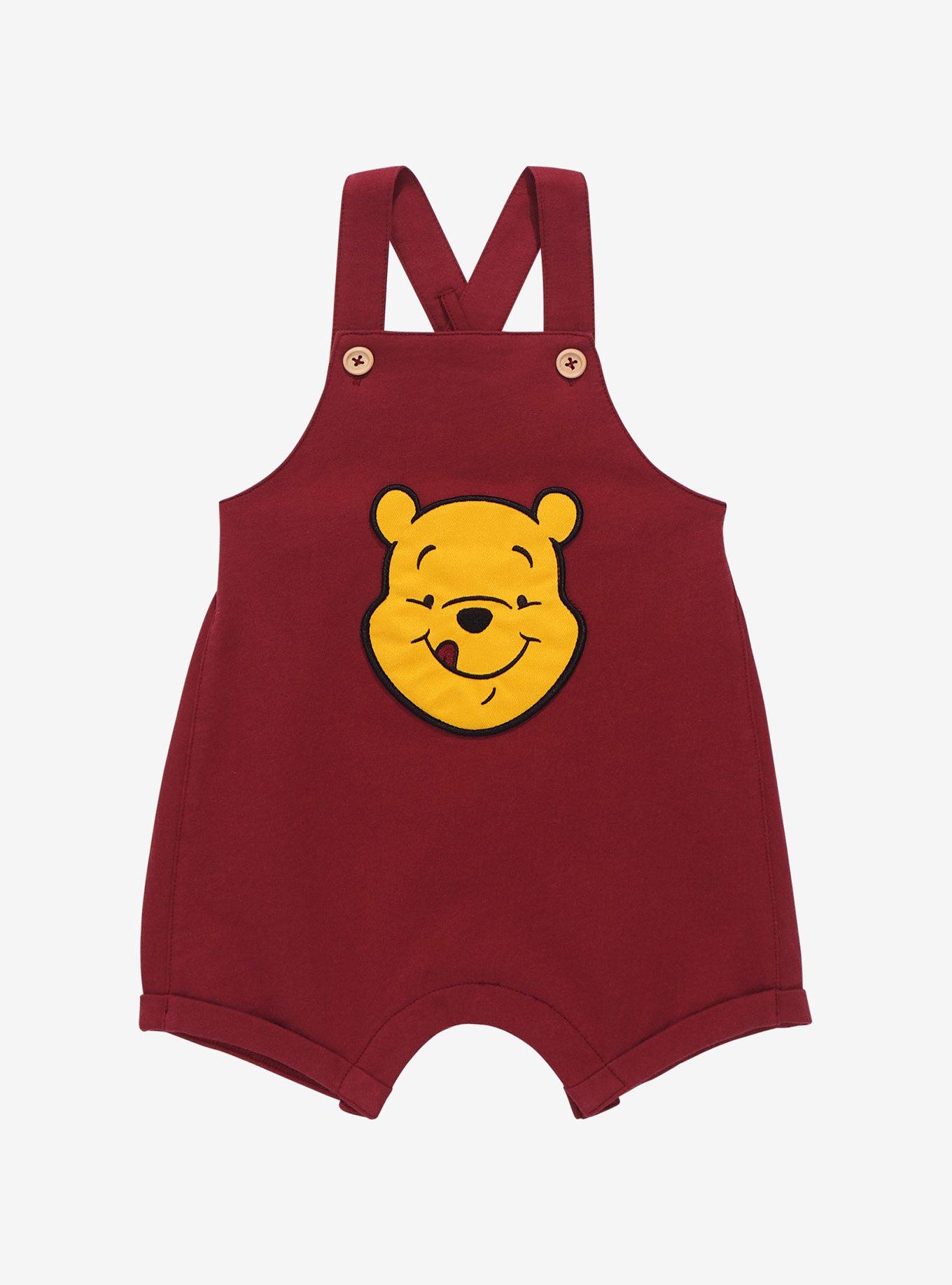 Disney Winnie the Pooh Smiling Portrait Infant Overalls - BoxLunch Exclusive, GARNET, hi-res