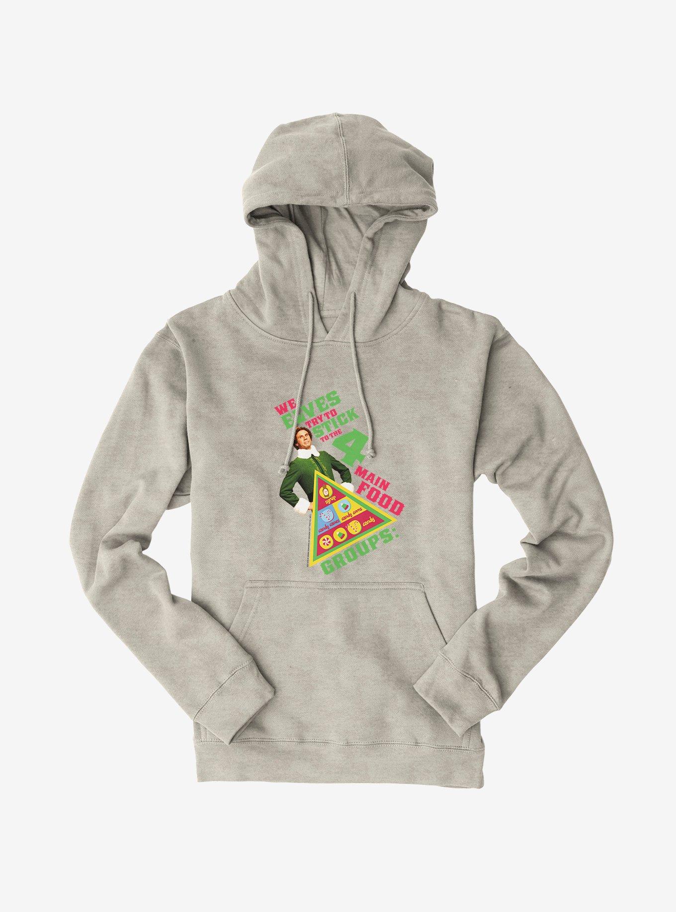 Elf Buddy 4 Main Food Groups Hoodie, , hi-res