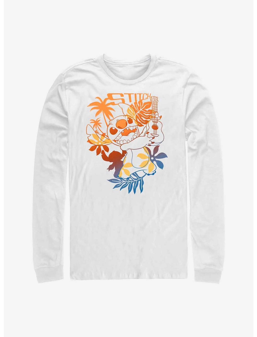 Disney Lilo & Stitch Aloha Stitch Long-Sleeve T-Shirt, WHITE, hi-res