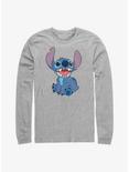 Disney Lilo & Stitch Basic Happy Stitch Long-Sleeve T-Shirt, ATH HTR, hi-res