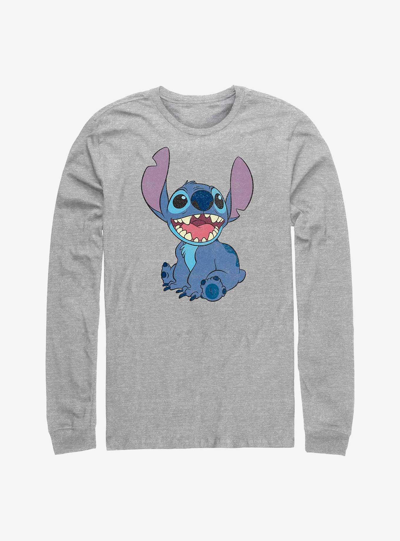 Disney Lilo & Stitch Basic Happy Stitch Long-Sleeve T-Shirt, , hi-res