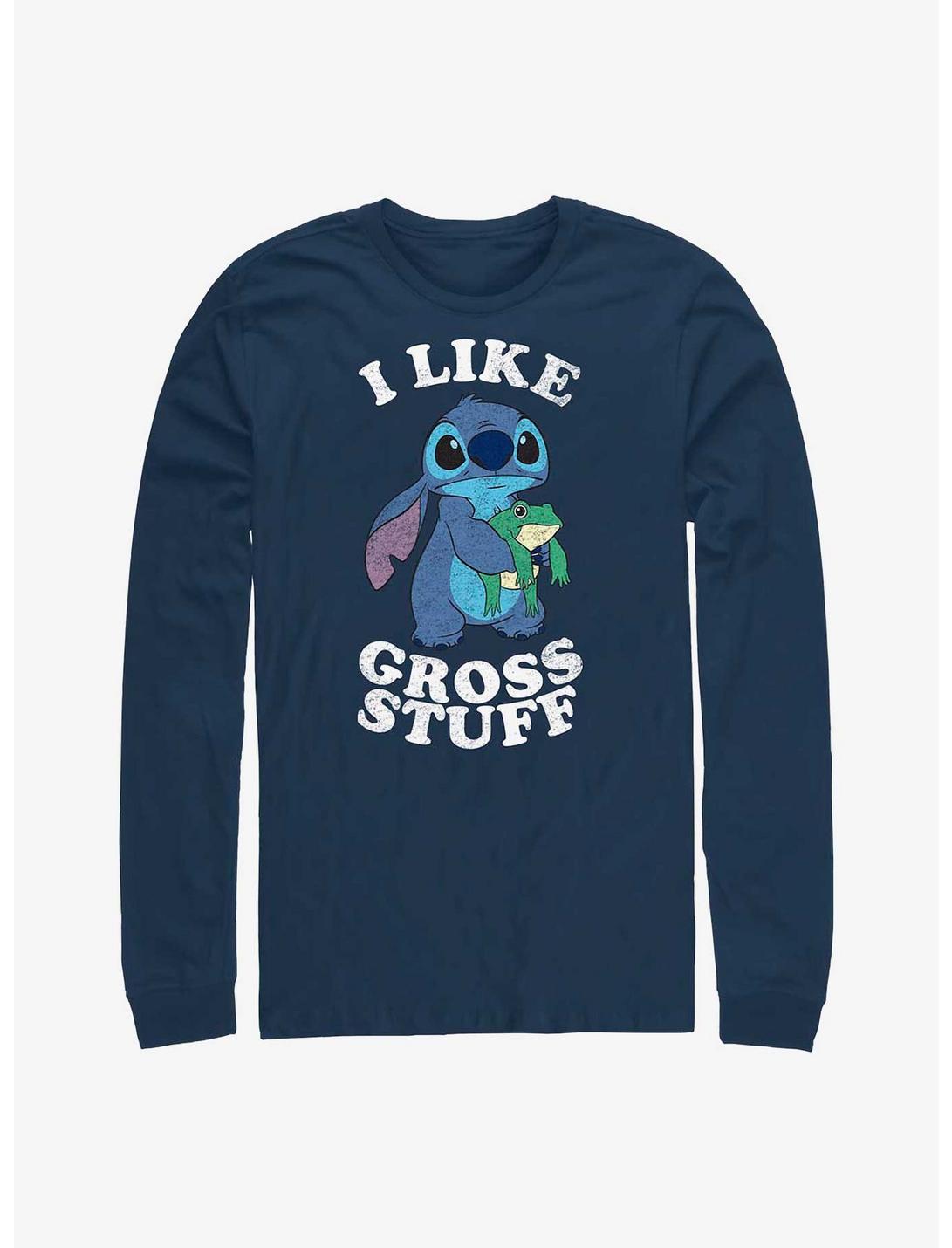 Disney Lilo & Stitch I Like Gross Stuff Long-Sleeve T-Shirt, NAVY, hi-res