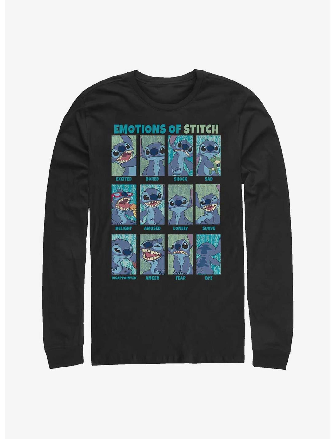 Disney Lilo & Stitch Emotion Long-Sleeve T-Shirt, BLACK, hi-res