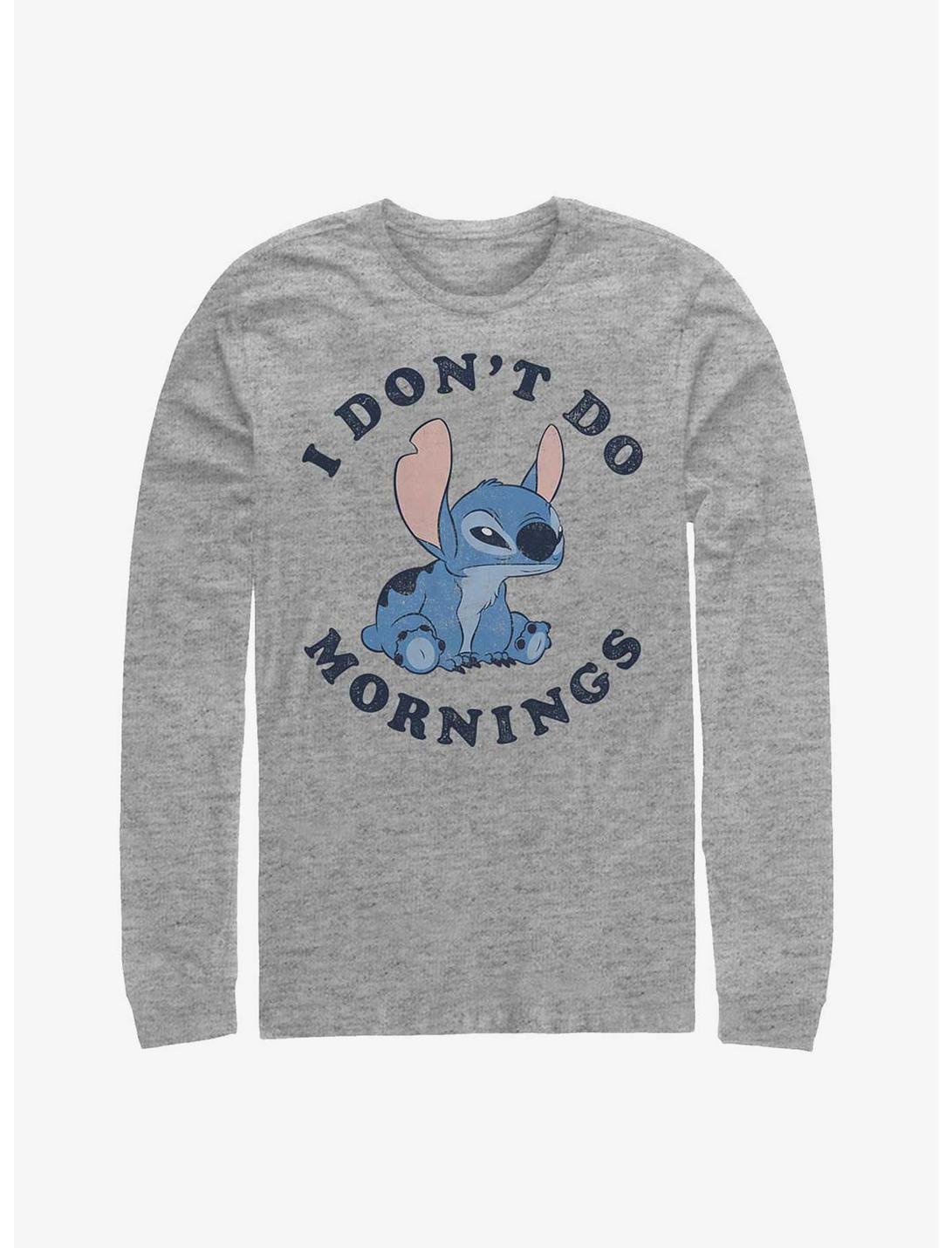 Disney Lilo & Stitch Mornings Long-Sleeve T-Shirt, ATH HTR, hi-res