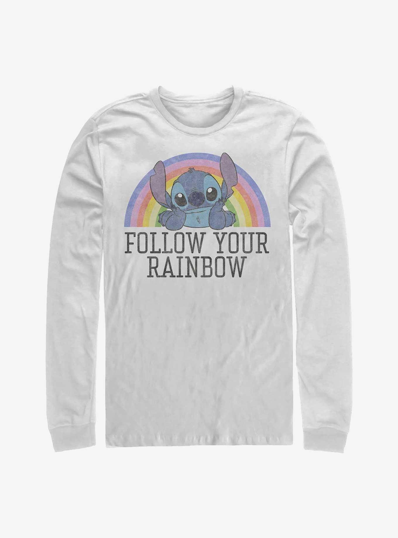 Disney Lilo & Stitch Rainbow Long-Sleeve T-Shirt, , hi-res