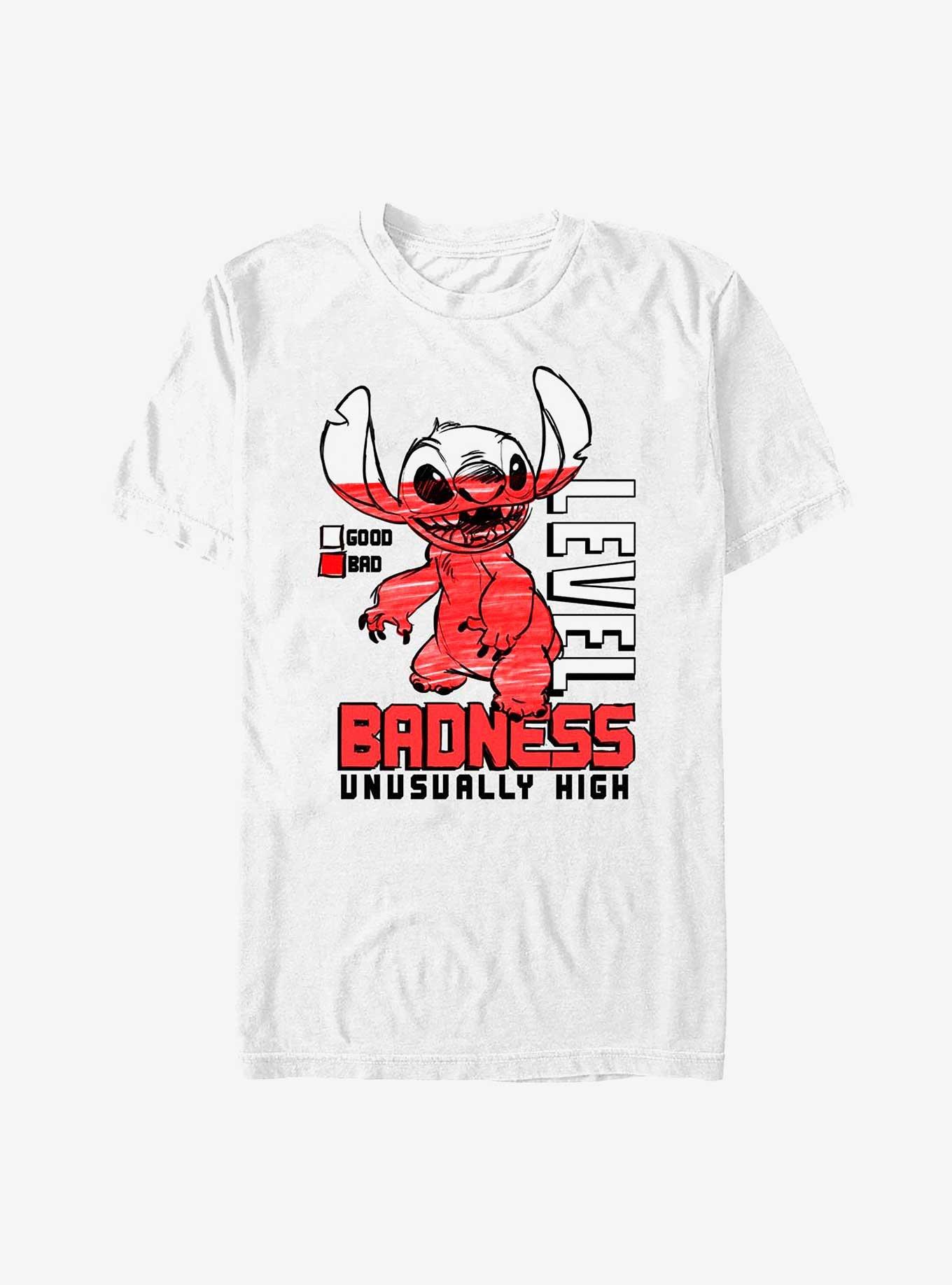 Disney Lilo & Stitch Badness Level T-Shirt, WHITE, hi-res