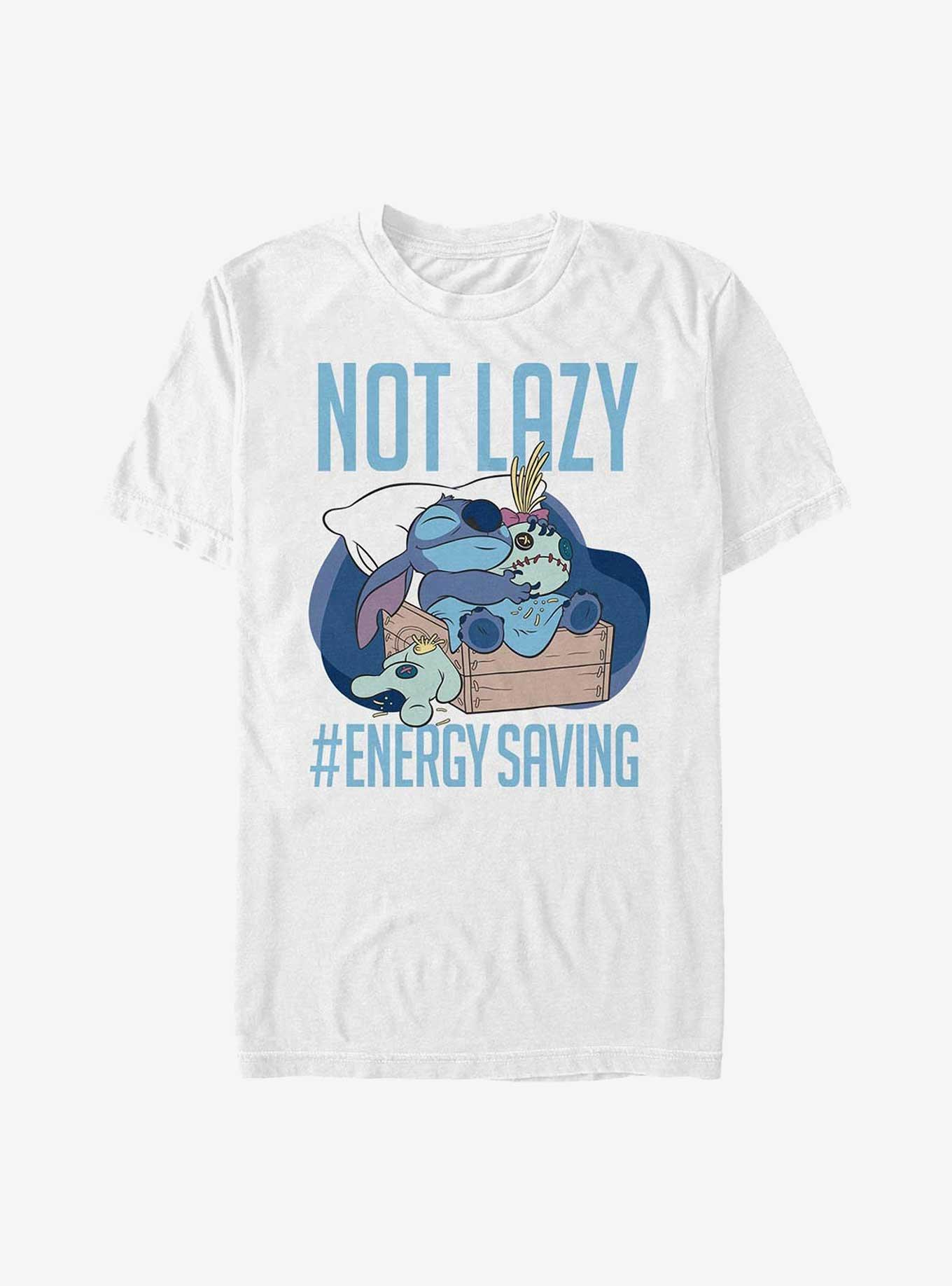 Disney Lilo & Stitch Lazy Energy T-Shirt - WHITE | BoxLunch