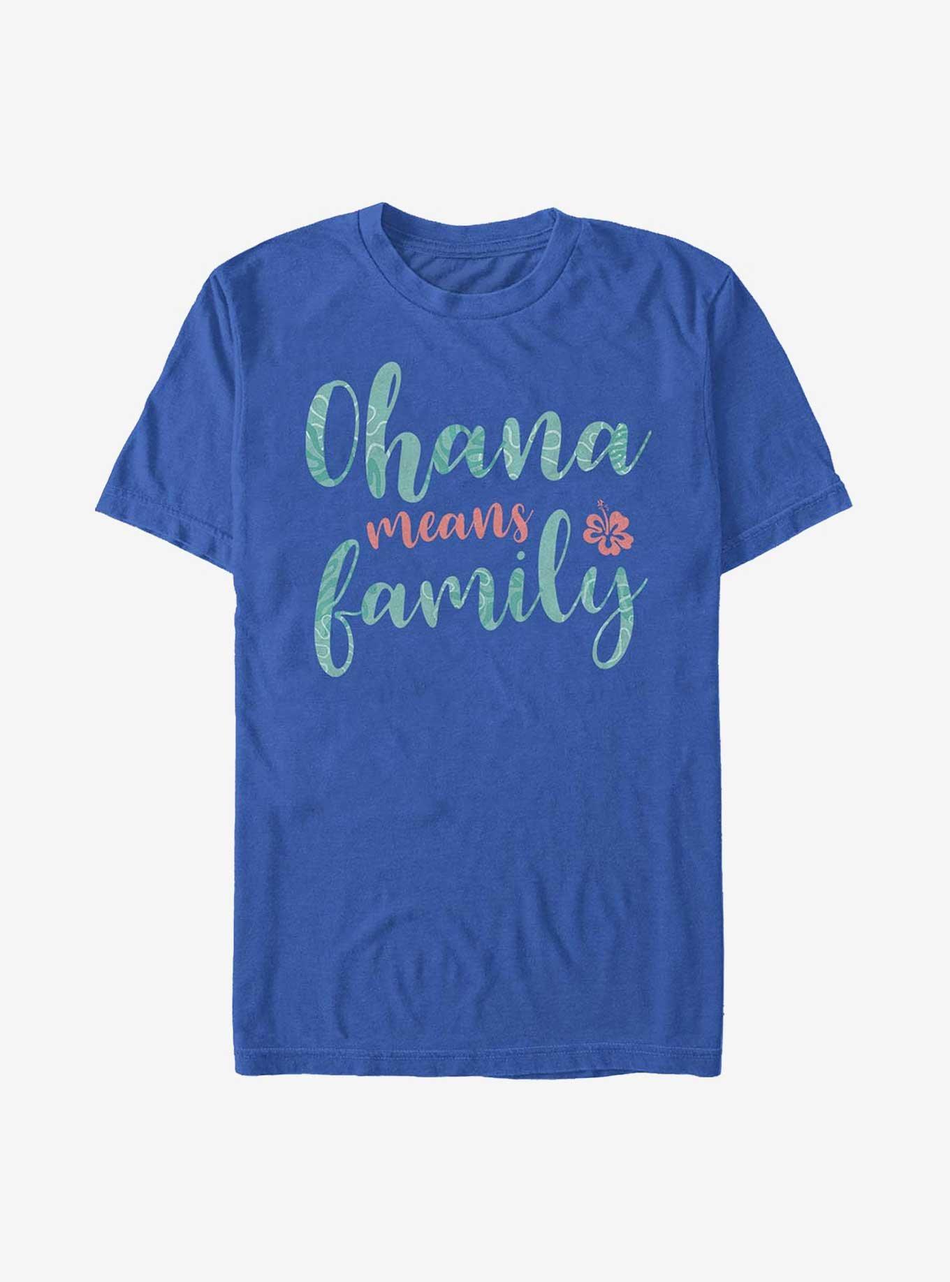 Disney Lilo & Stitch Ohana Script T-Shirt, ROYAL, hi-res