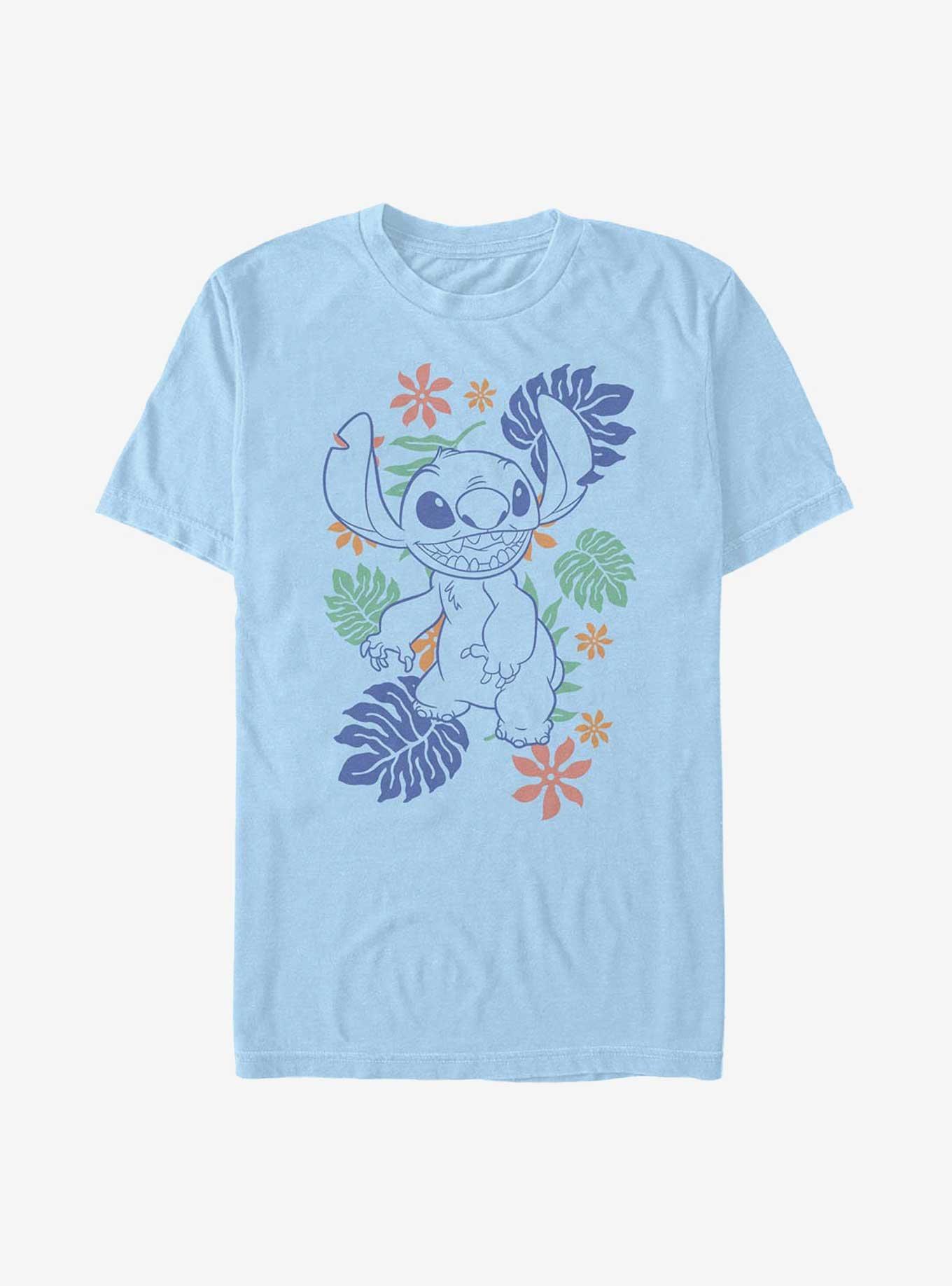 Disney Lilo & Stitch Retro Tropical Tonal Stitch T-Shirt, , hi-res