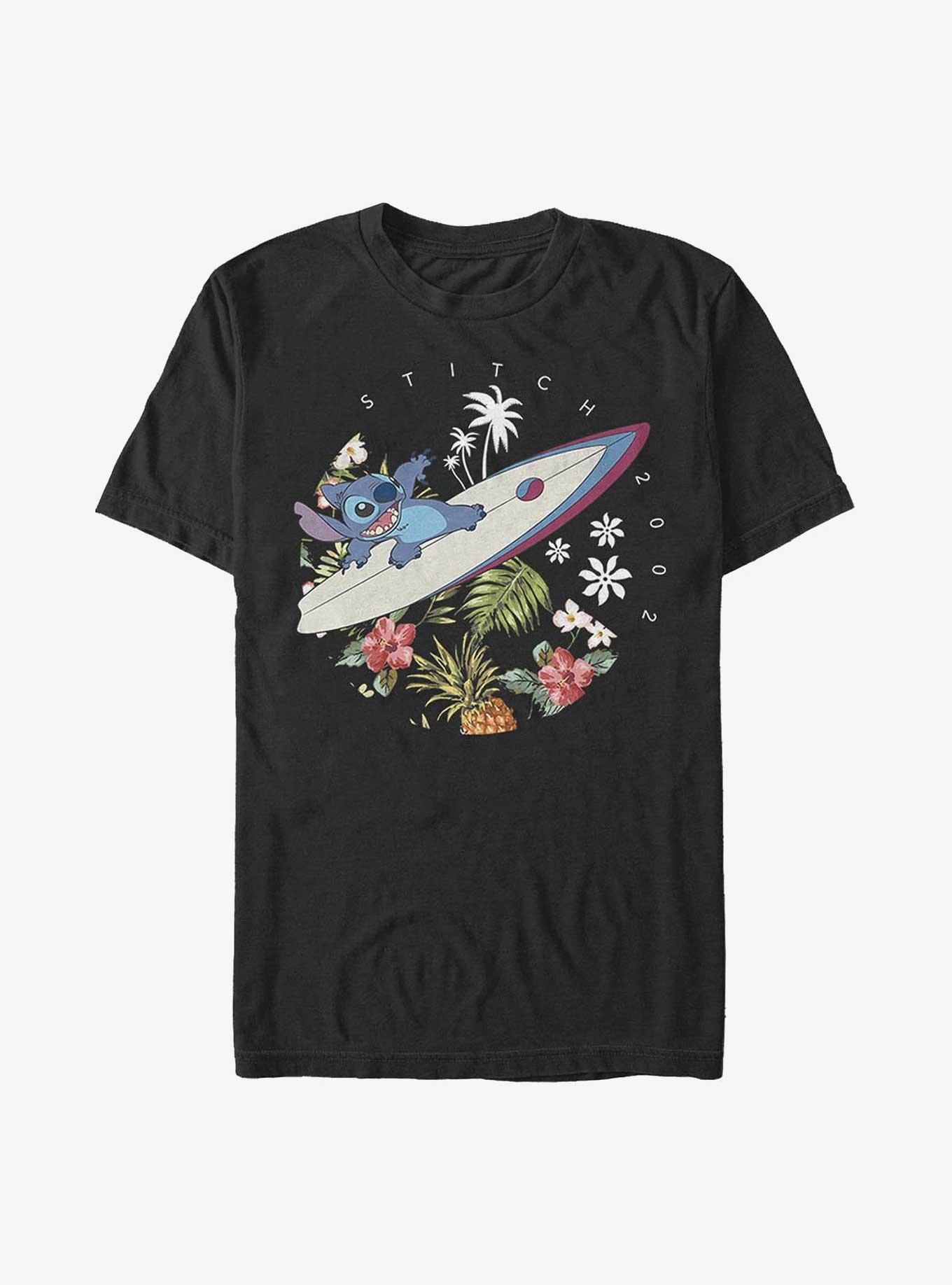 Disney Lilo & Stitch Surfer Dude T-Shirt, BLACK, hi-res