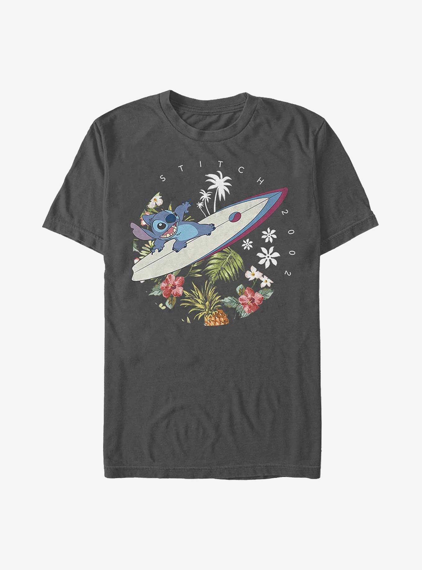 Disney Lilo & Stitch Surfer Dude T-Shirt, CHARCOAL, hi-res