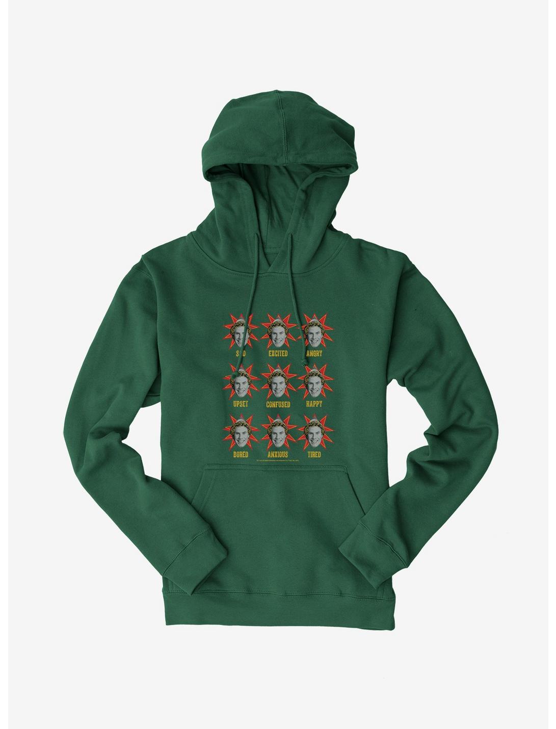 Elf Buddy Emotions Chart Hoodie, FOREST, hi-res
