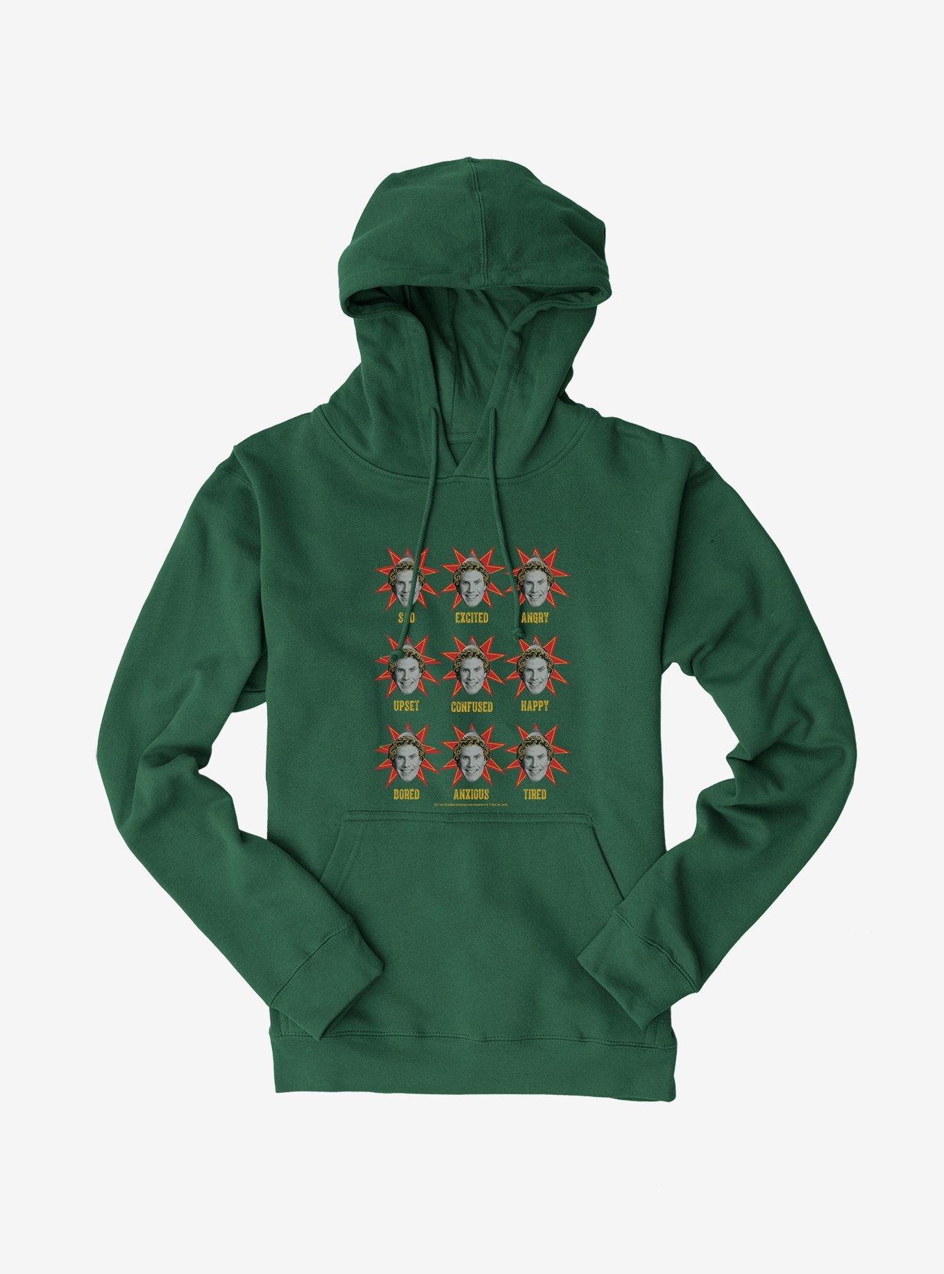 Elf Buddy Emotions Chart Hoodie, , hi-res