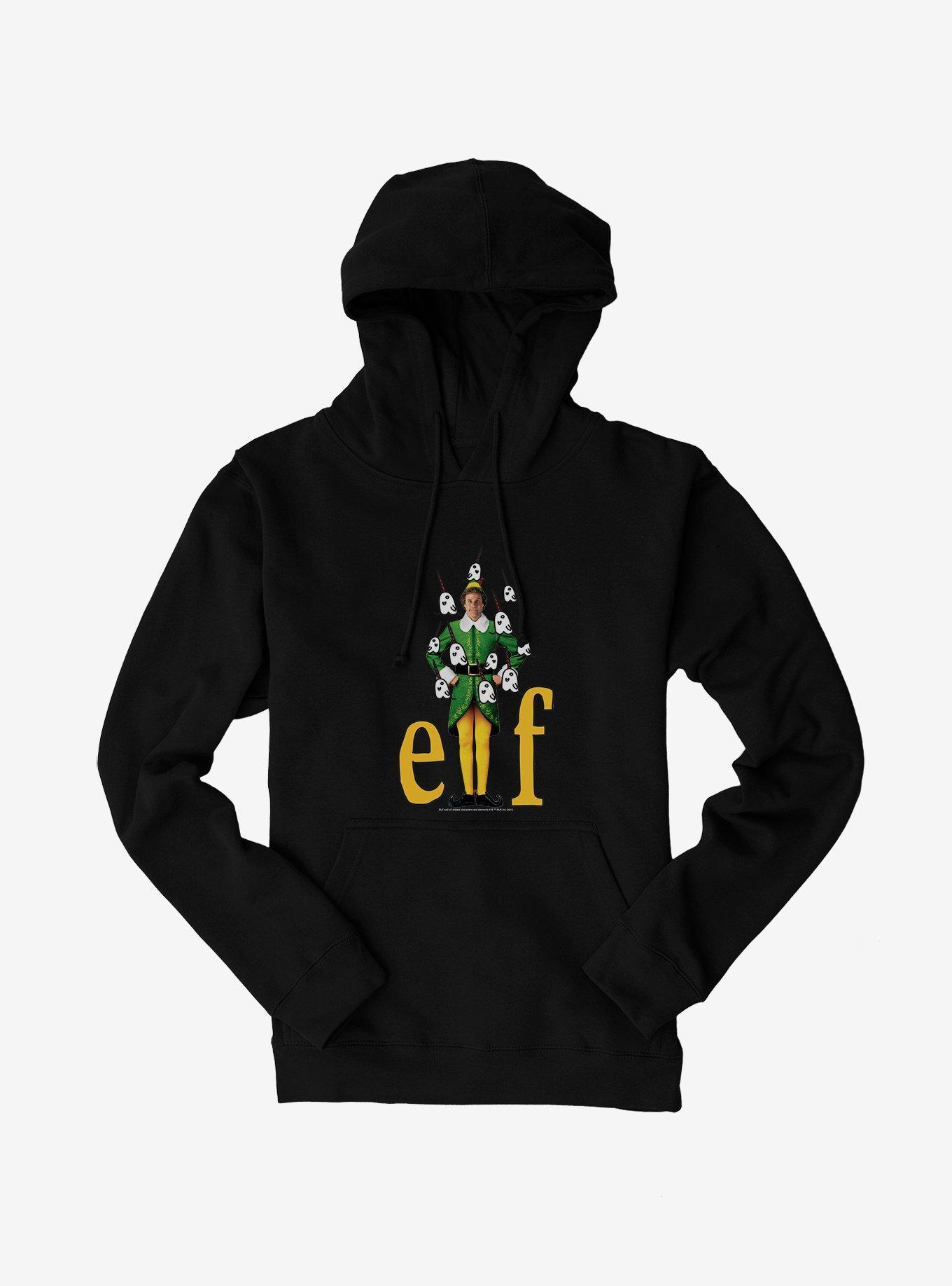 Elf Buddy With Mr. Narwhal Icons Hoodie, , hi-res