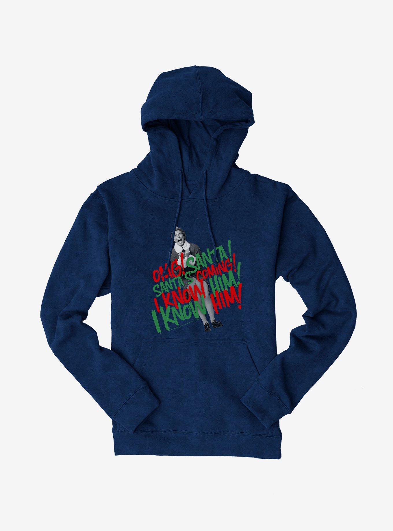 Elf Omg Santa's Coming Hoodie, , hi-res