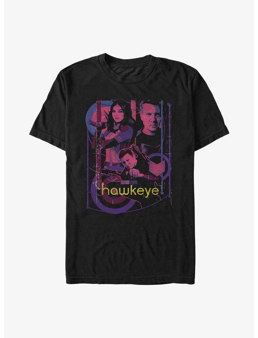 Marvel Hawkeye Bolt Slinger Collage T-Shirt, BLACK, hi-res