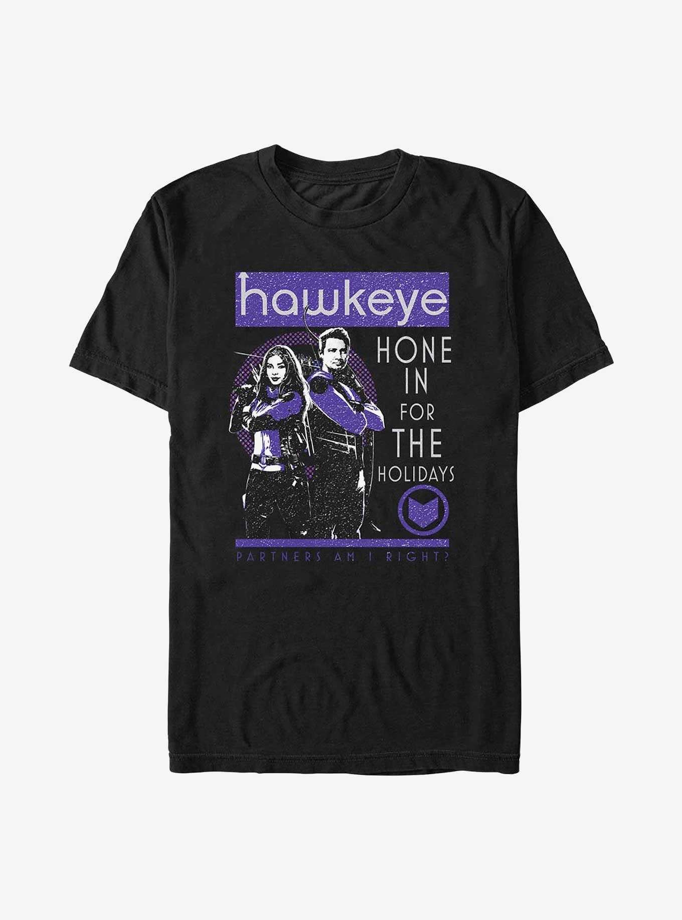 Marvel Hawkeye Hone In For The Holidays Poster T-Shirt, , hi-res