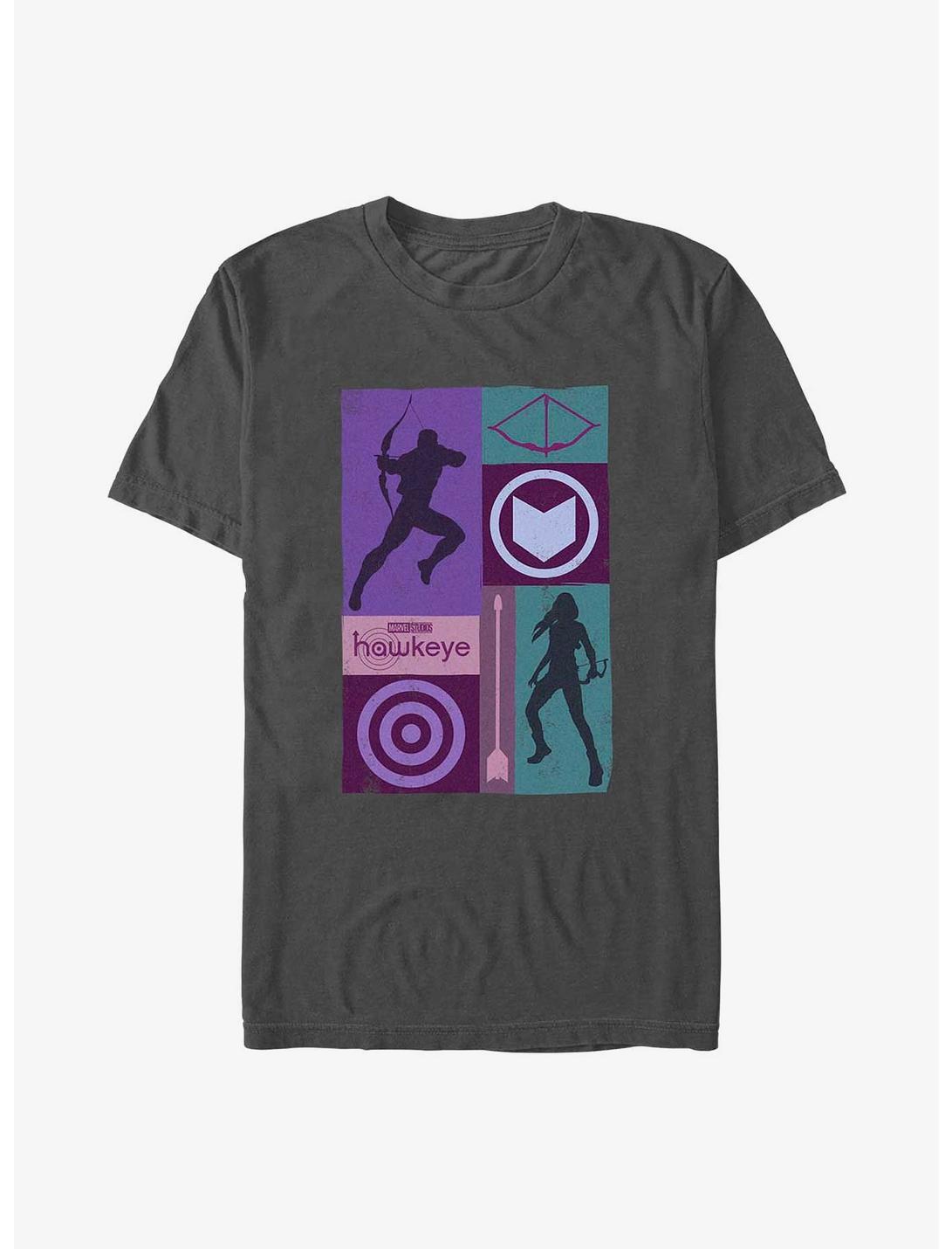 Marvel Hawkeye Simple Box Ups T-Shirt, CHARCOAL, hi-res