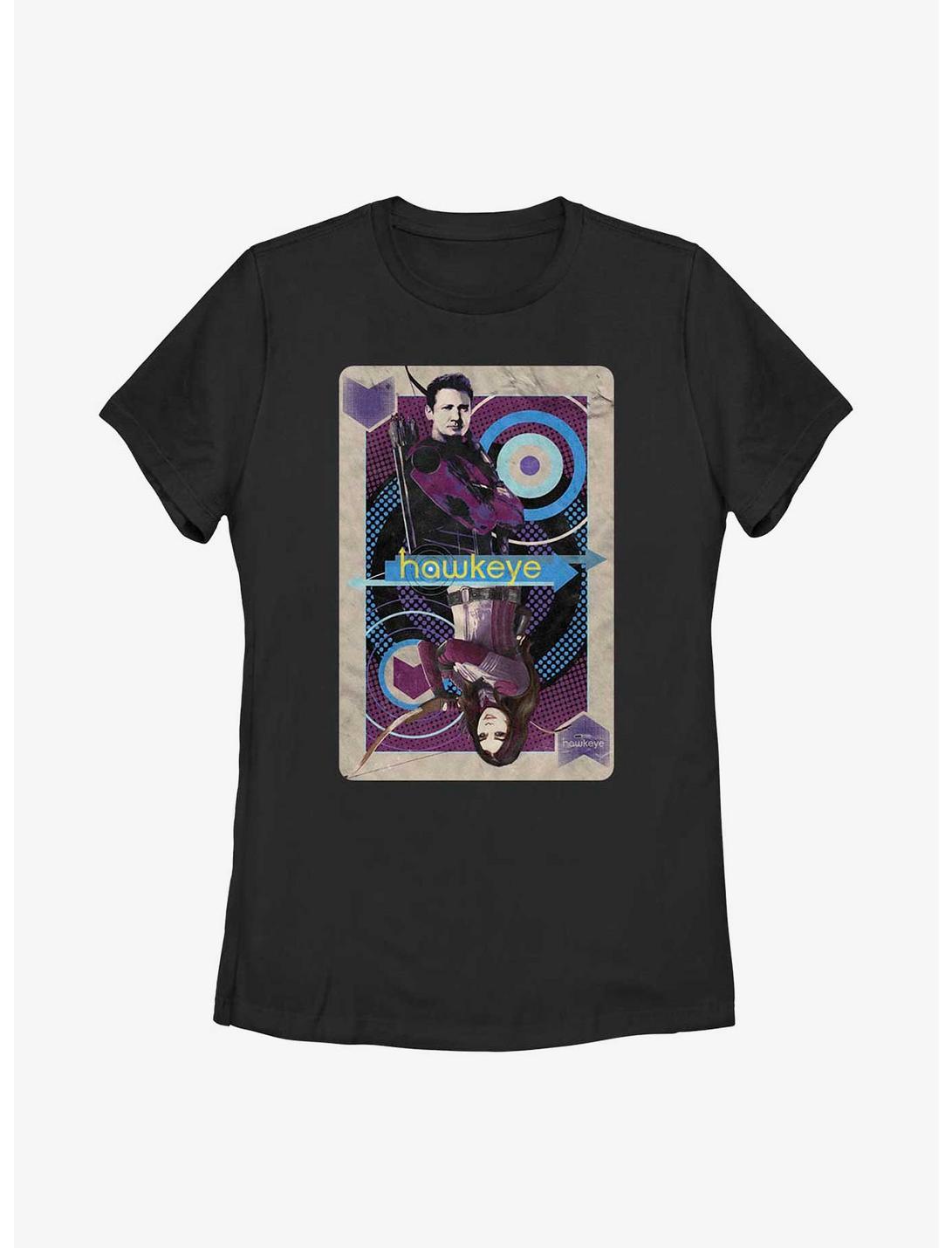 Marvel Hawkeye Playing Card Womens T-Shirt, BLACK, hi-res
