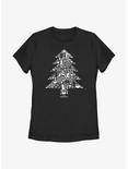 Marvel Hawkeye Christmas Tree Womens T-Shirt, BLACK, hi-res