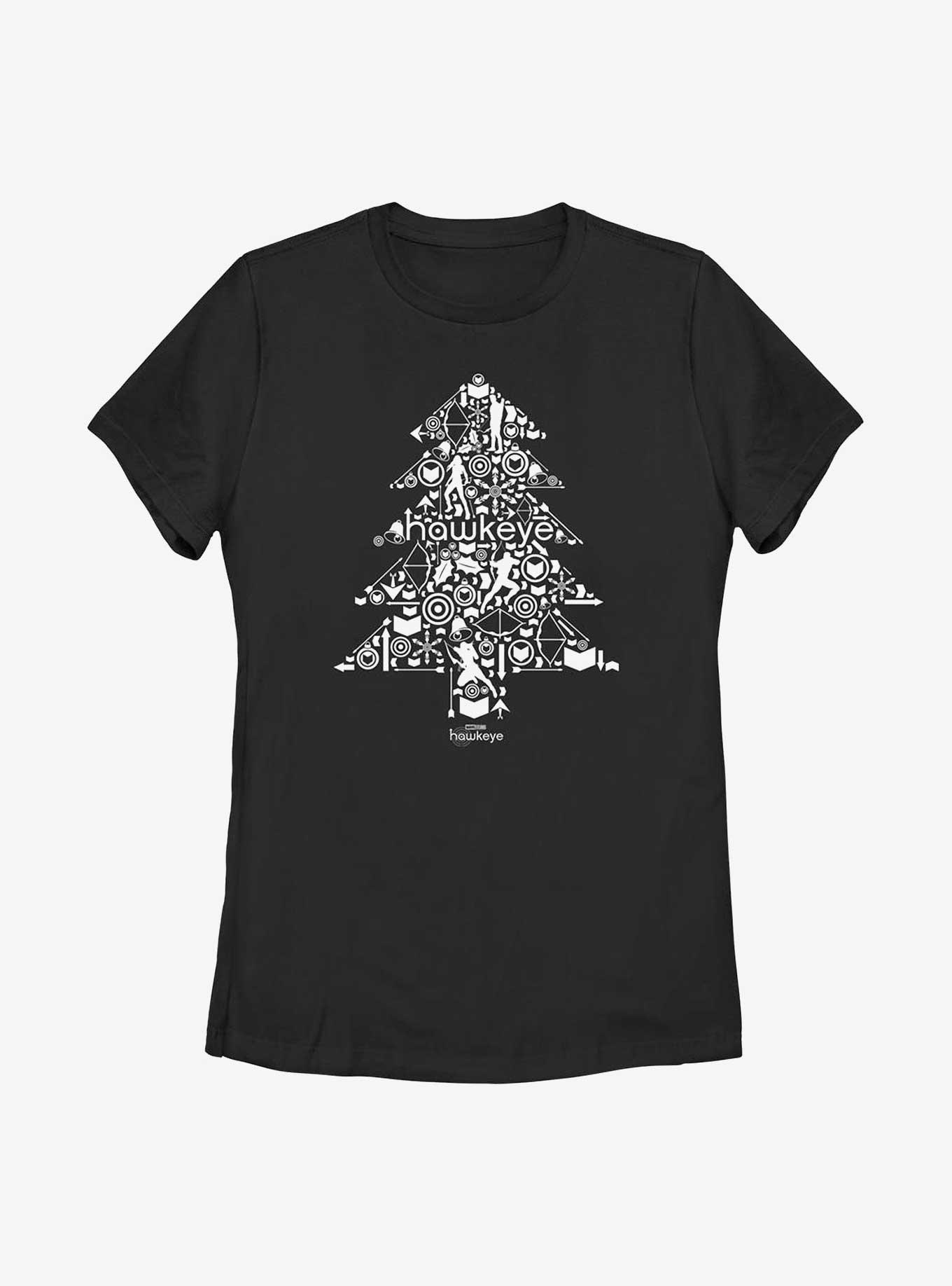 Marvel Hawkeye Christmas Tree Womens T-Shirt, , hi-res